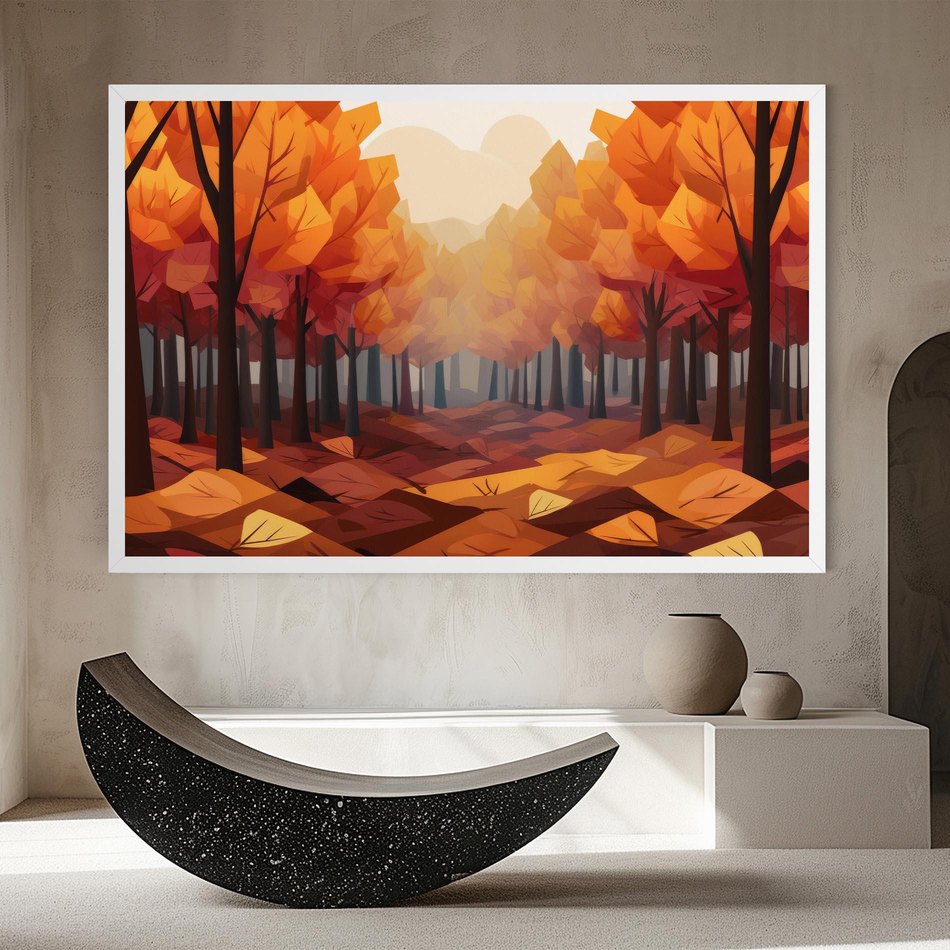 Картина на платно Autumn Forest View mockup 8