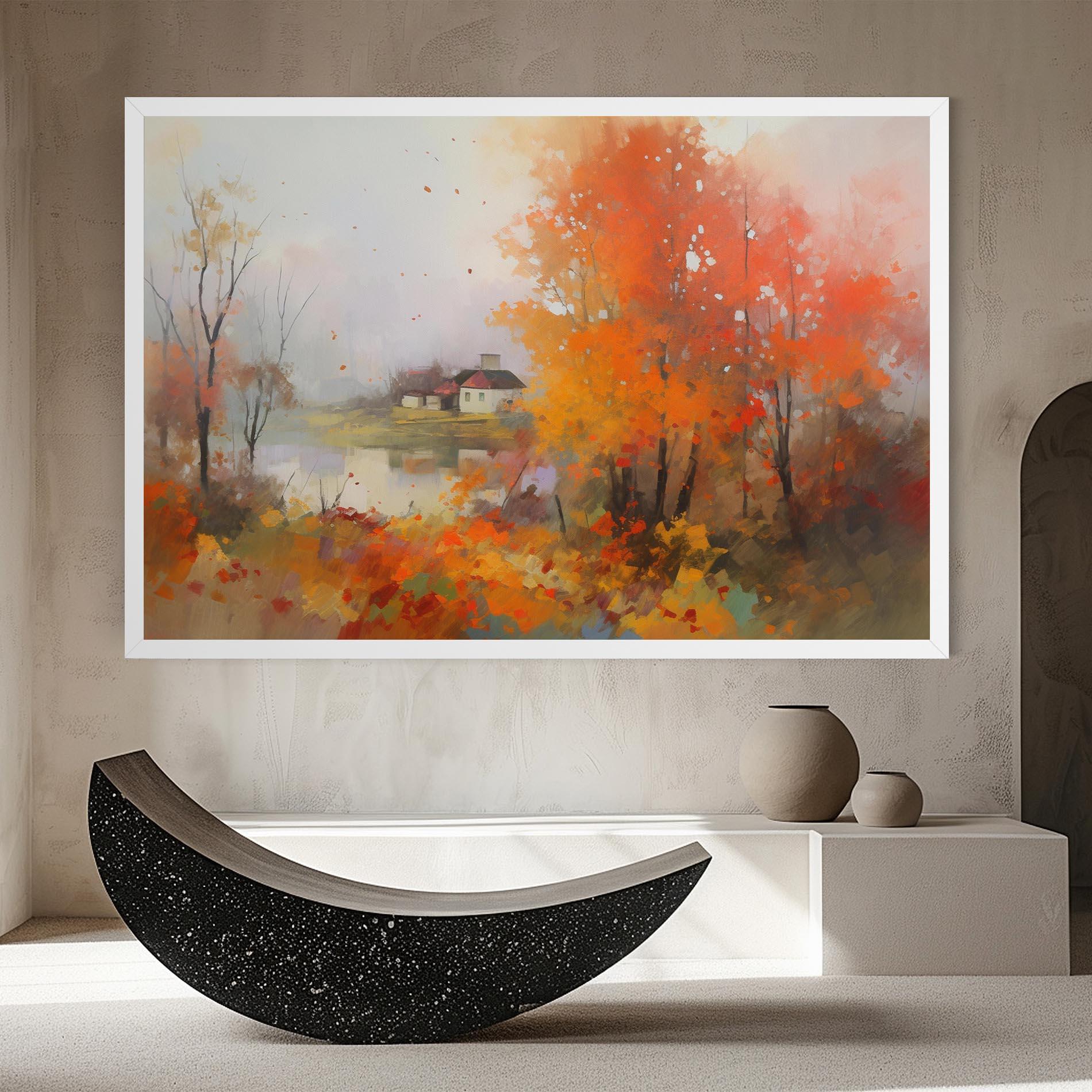 Картина на платно Autumnal Painting mockup 8