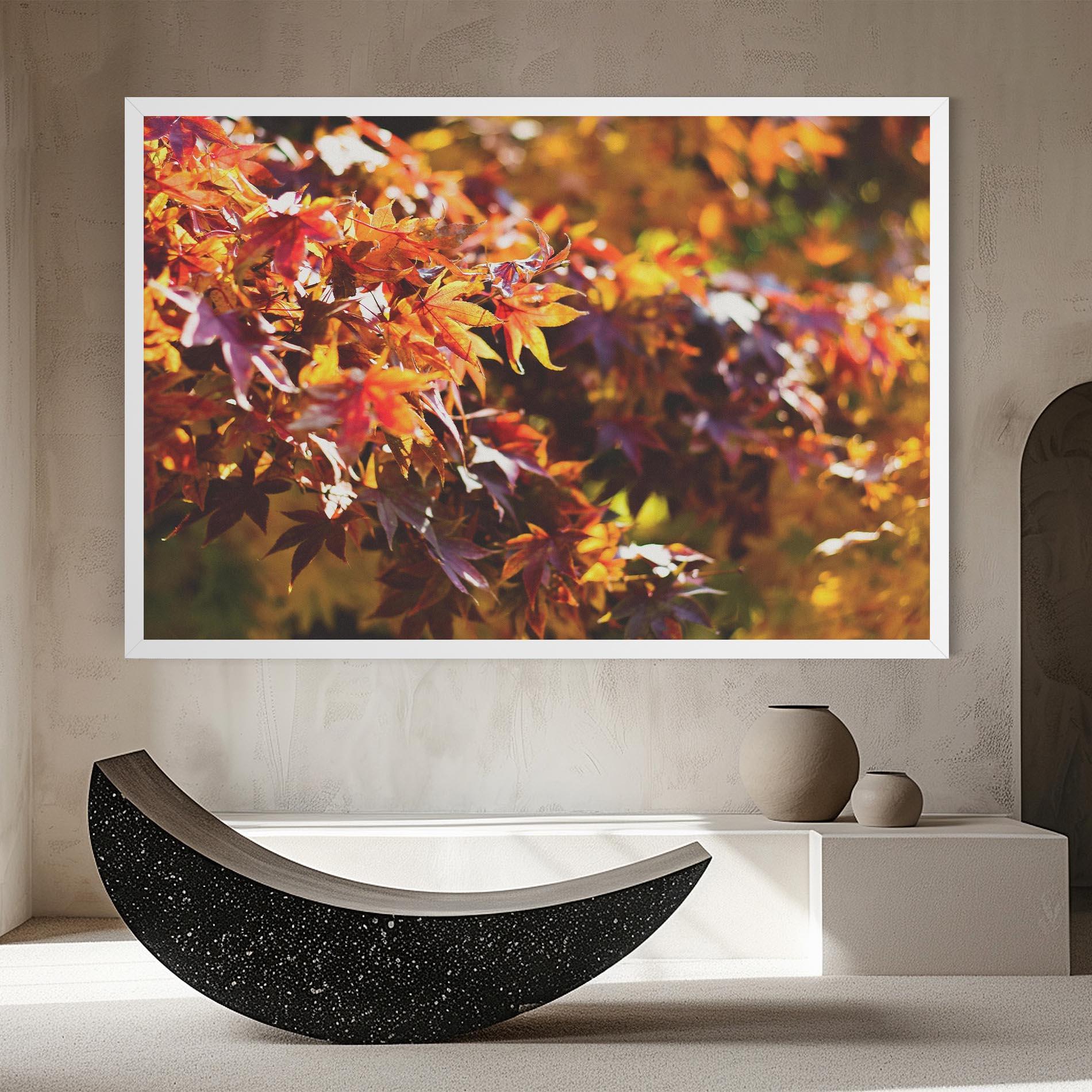 Картина на платно Dark Red Leaves mockup 8