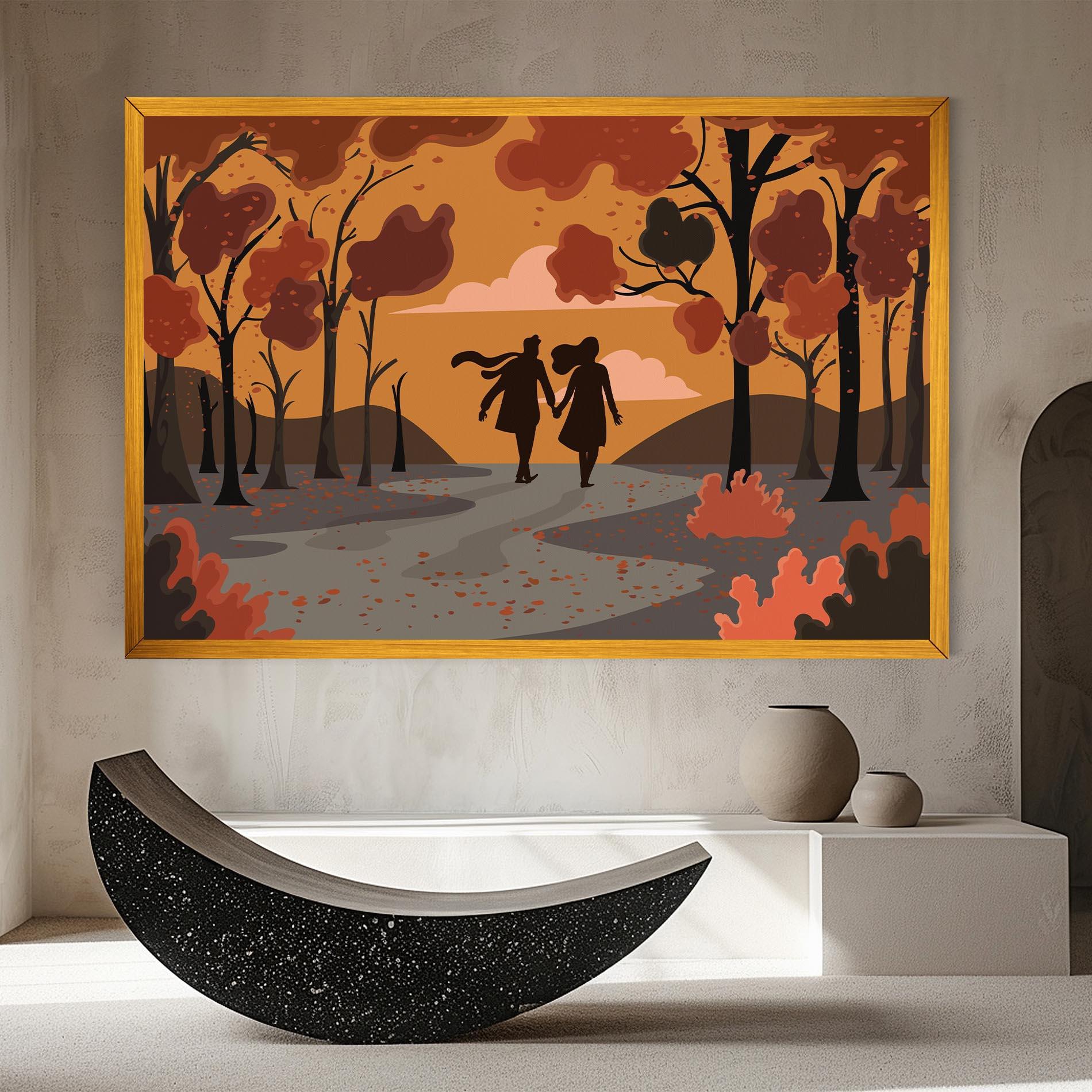 Картина на платно Autumn Couple mockup 8