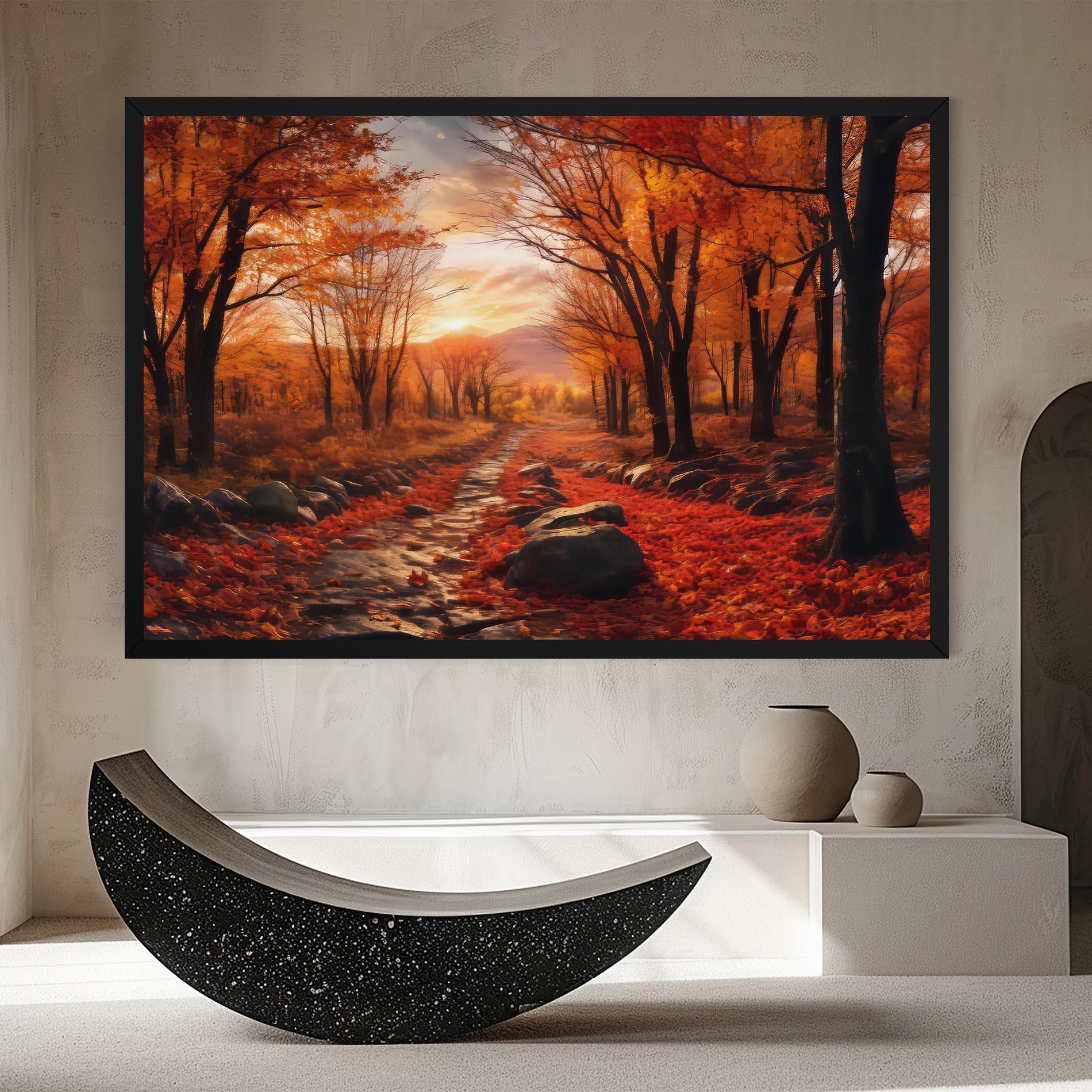 Картина на платно Autumn Path mockup 8