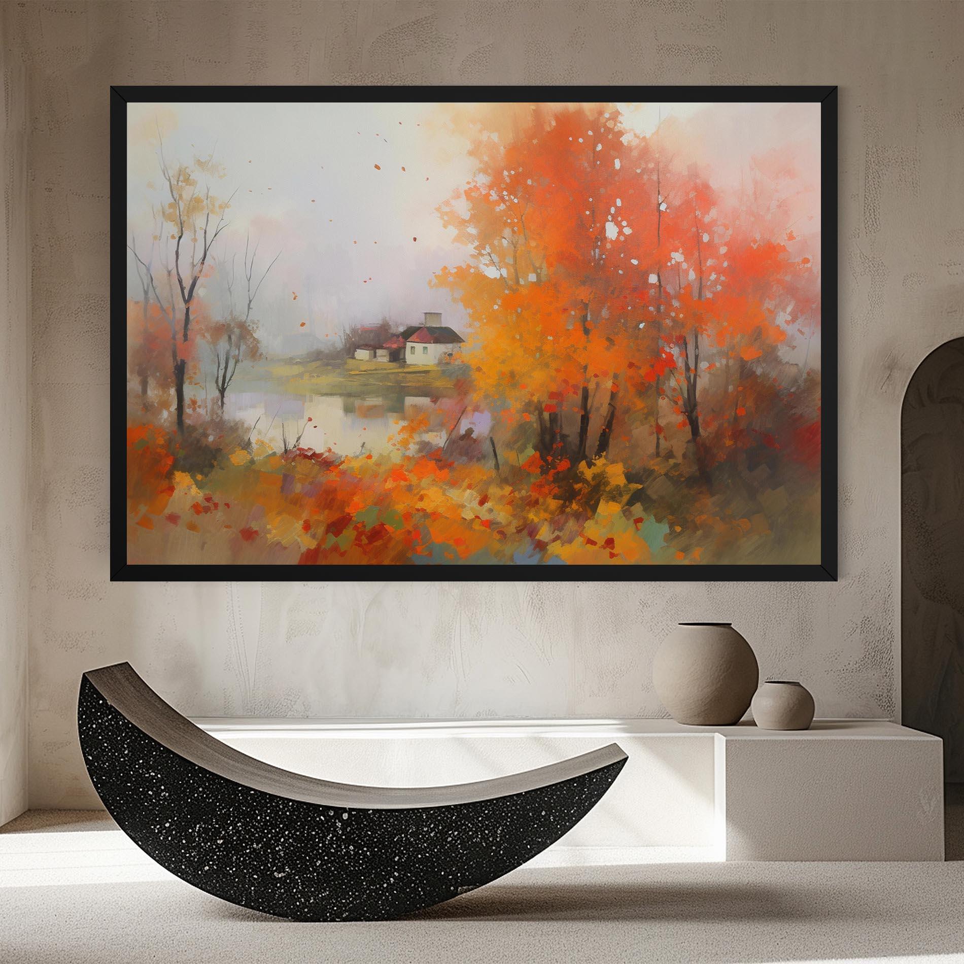Картина на платно Autumnal Painting mockup 8