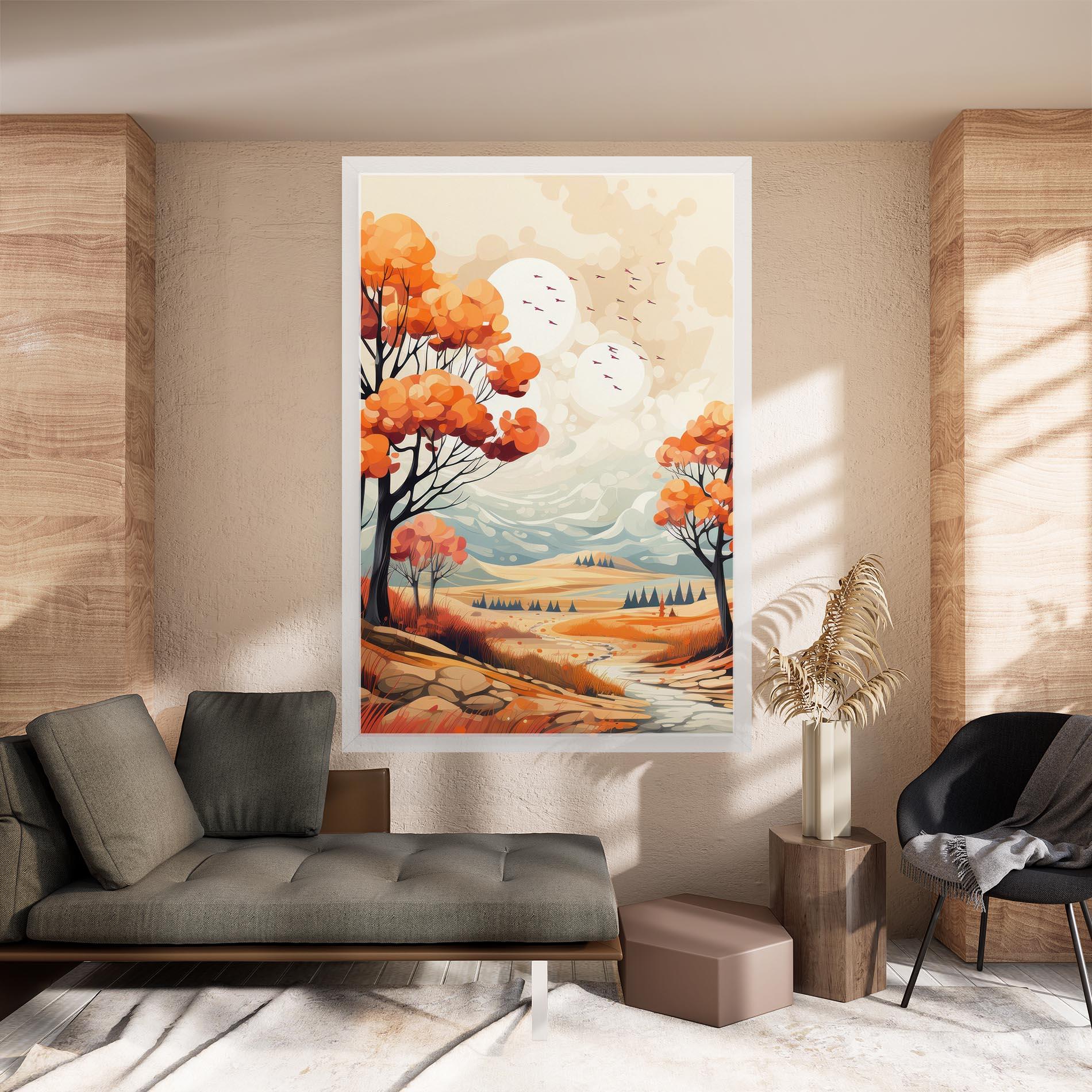 Картина на платно Autumn Tree Painting mockup 8