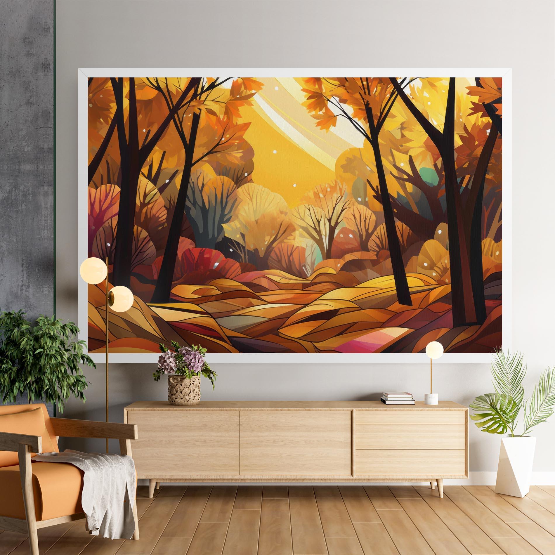 Картина на платно Autumn Forest Art mockup 9