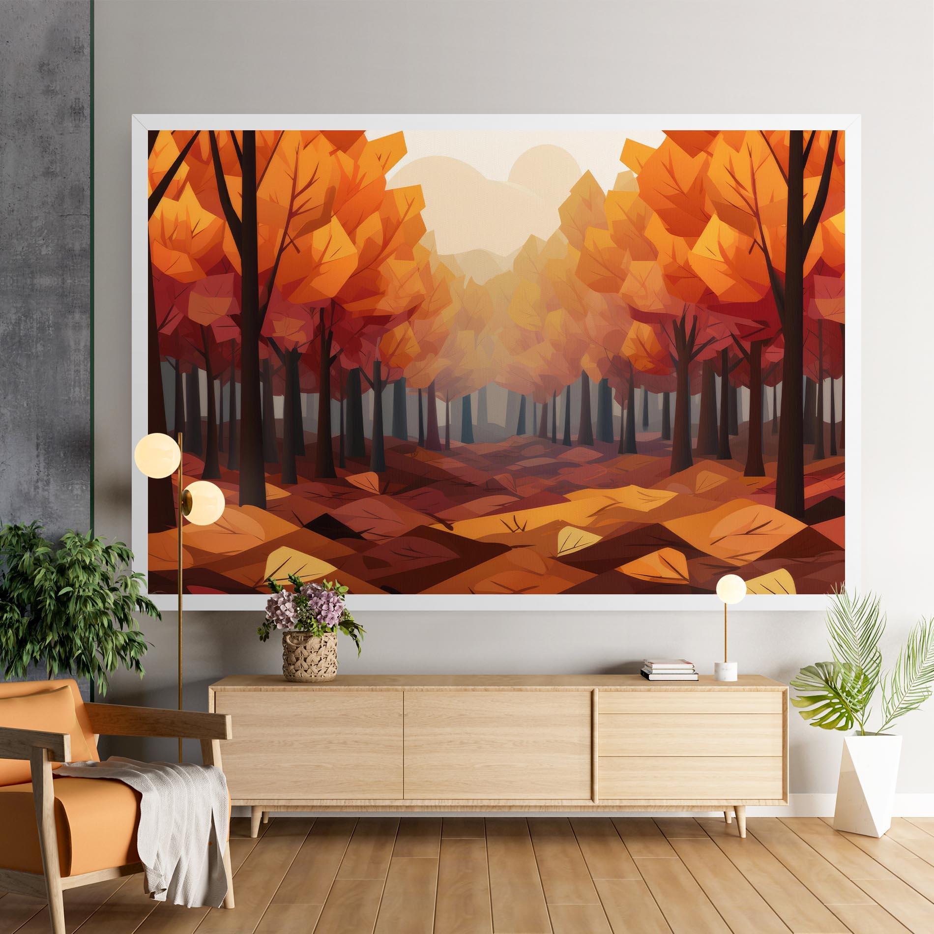 Картина на платно Autumn Forest View mockup 9