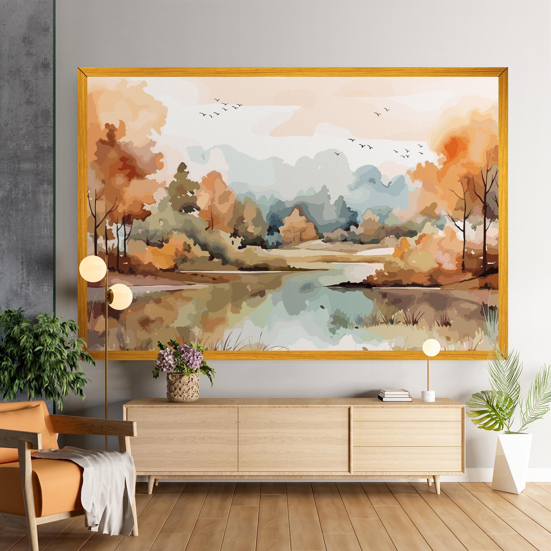 Картина на платно Watercolor Autumn mockup 9