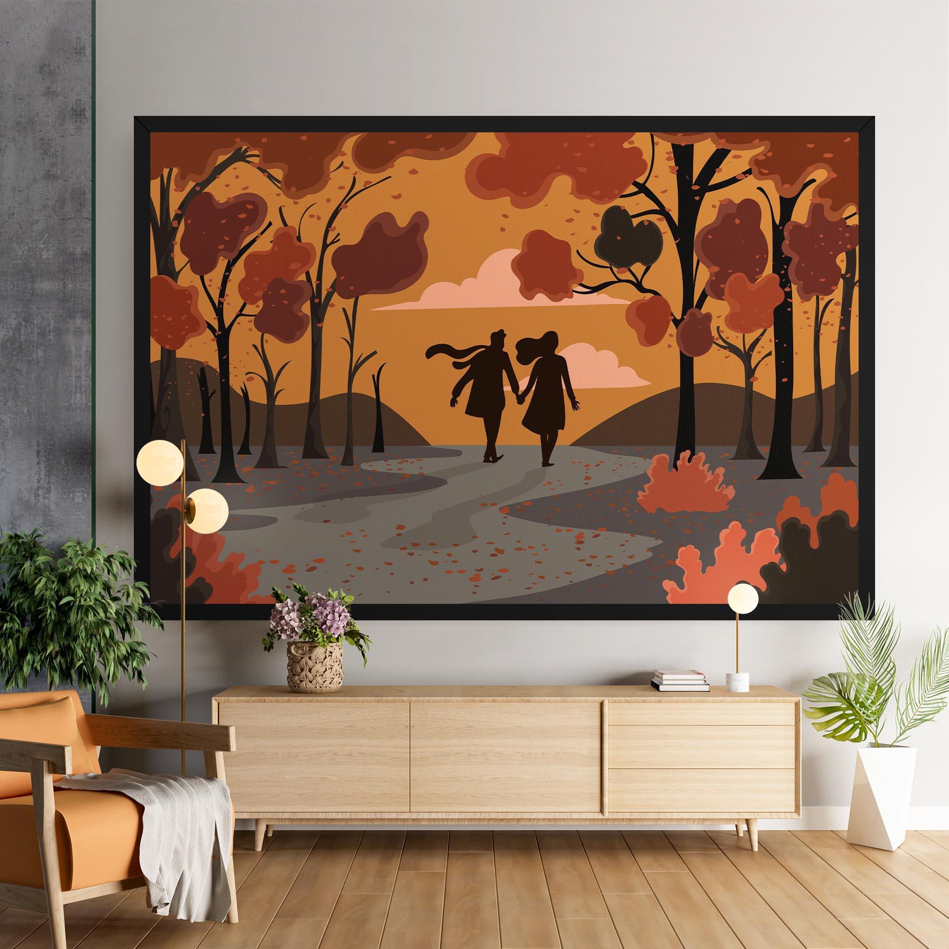 Картина на платно Autumn Couple mockup 9