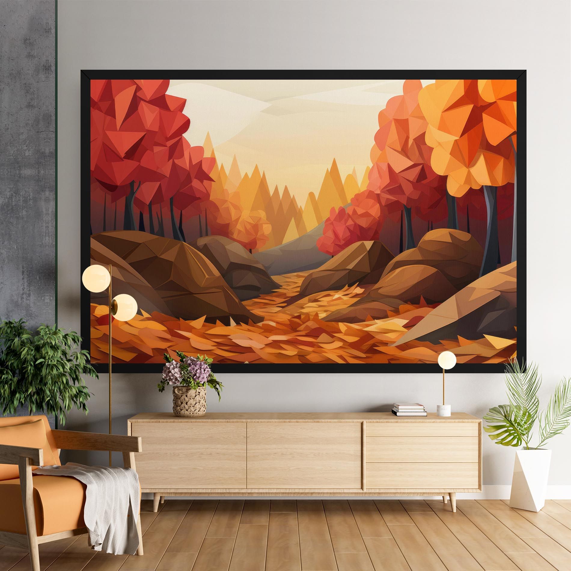 Autumn Orange Forest mockup 9