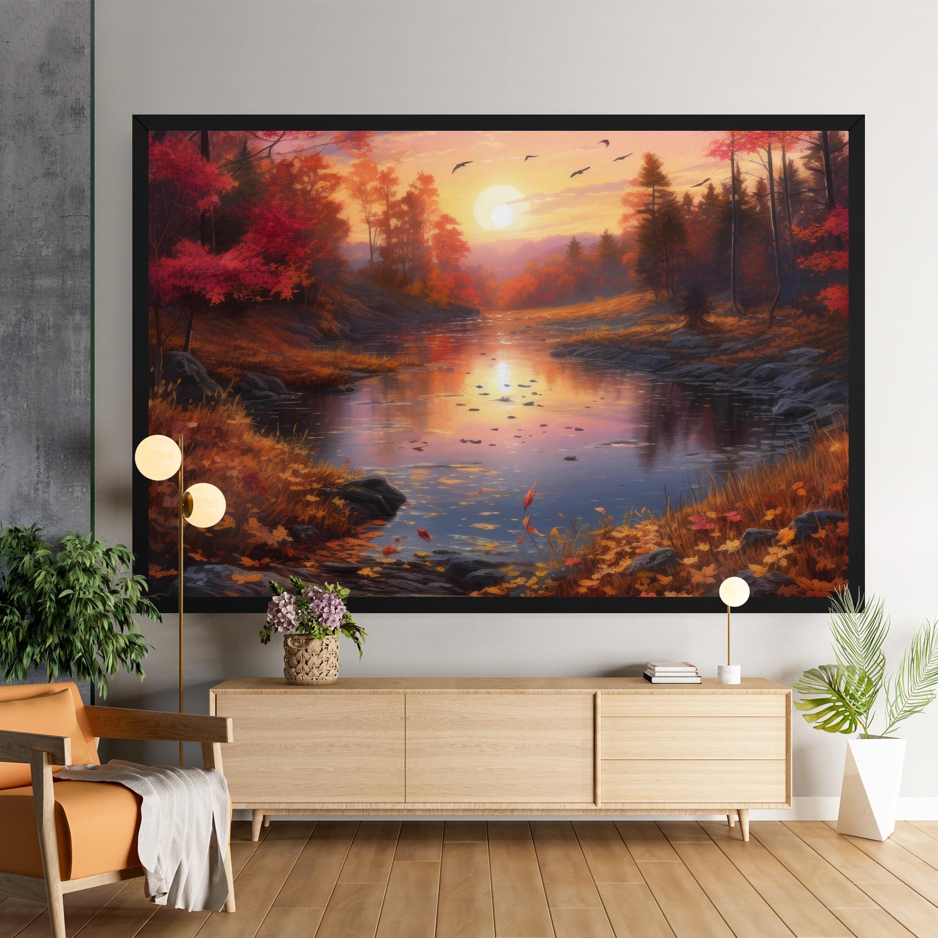 Картина на платно Autumn Sunset mockup 9