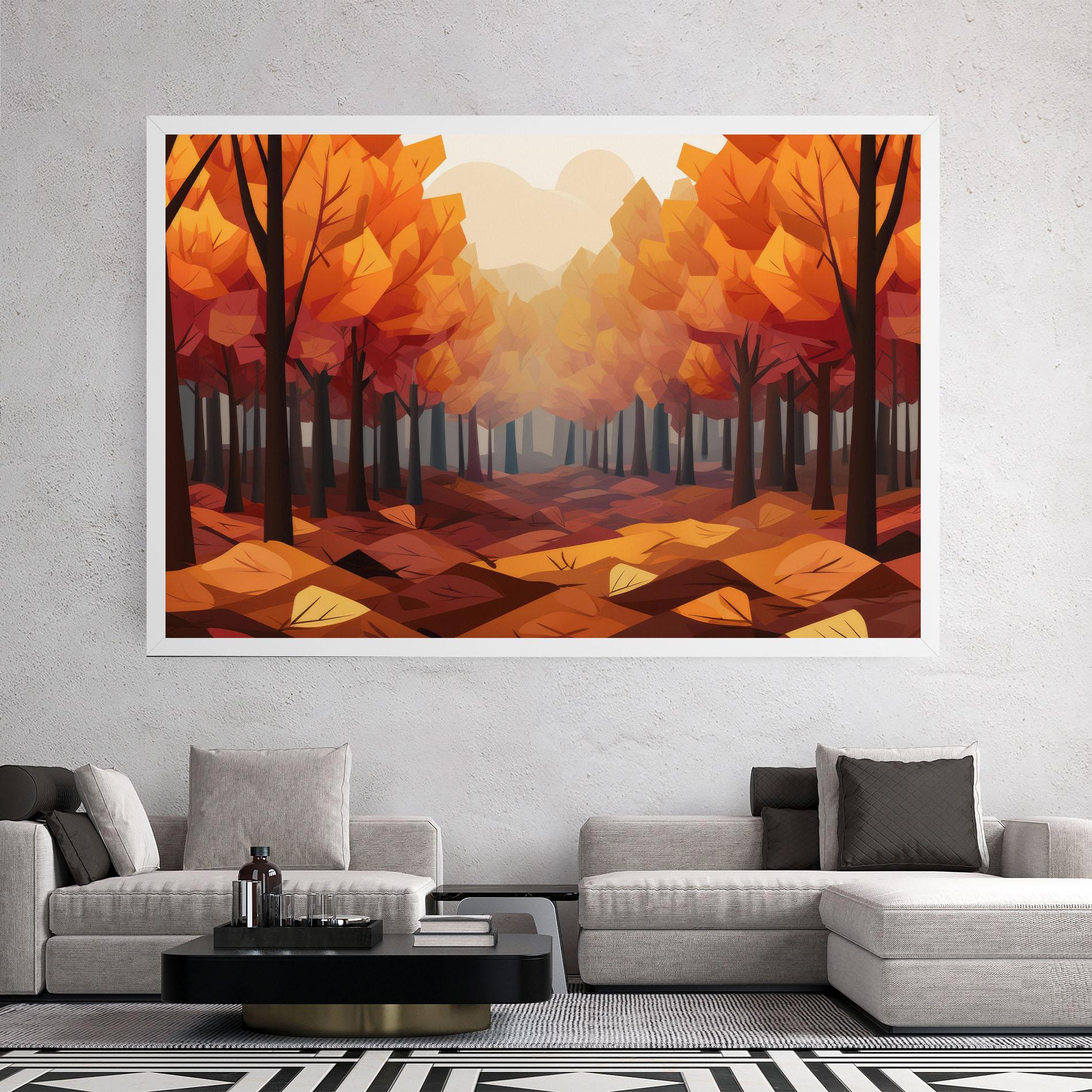 Картина на платно Autumn Forest View mockup 2