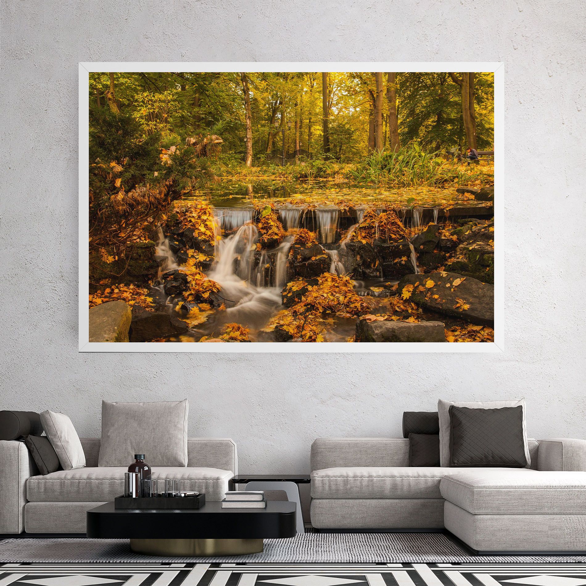 Autumn Waterfall mockup 2