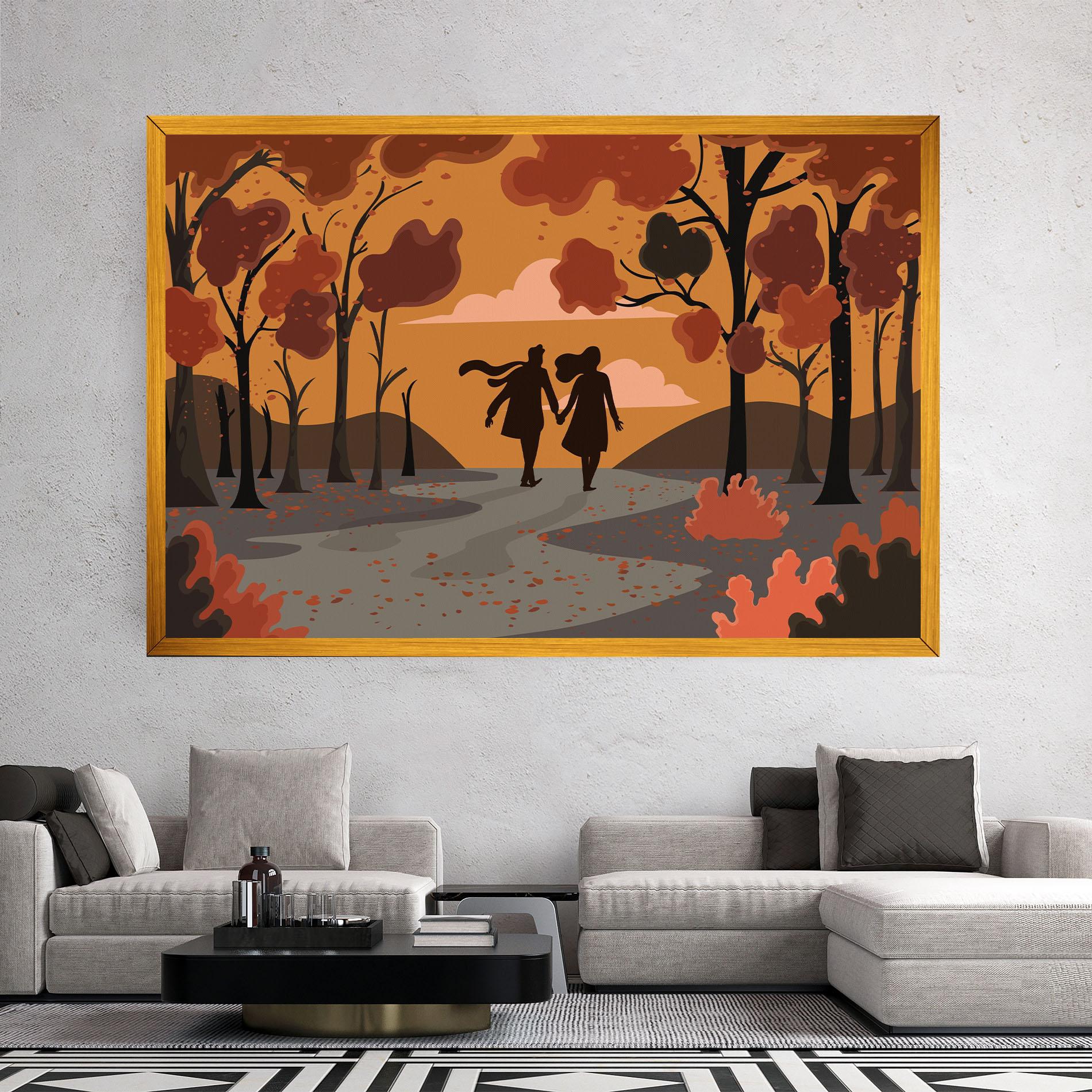 Картина на платно Autumn Couple mockup 2