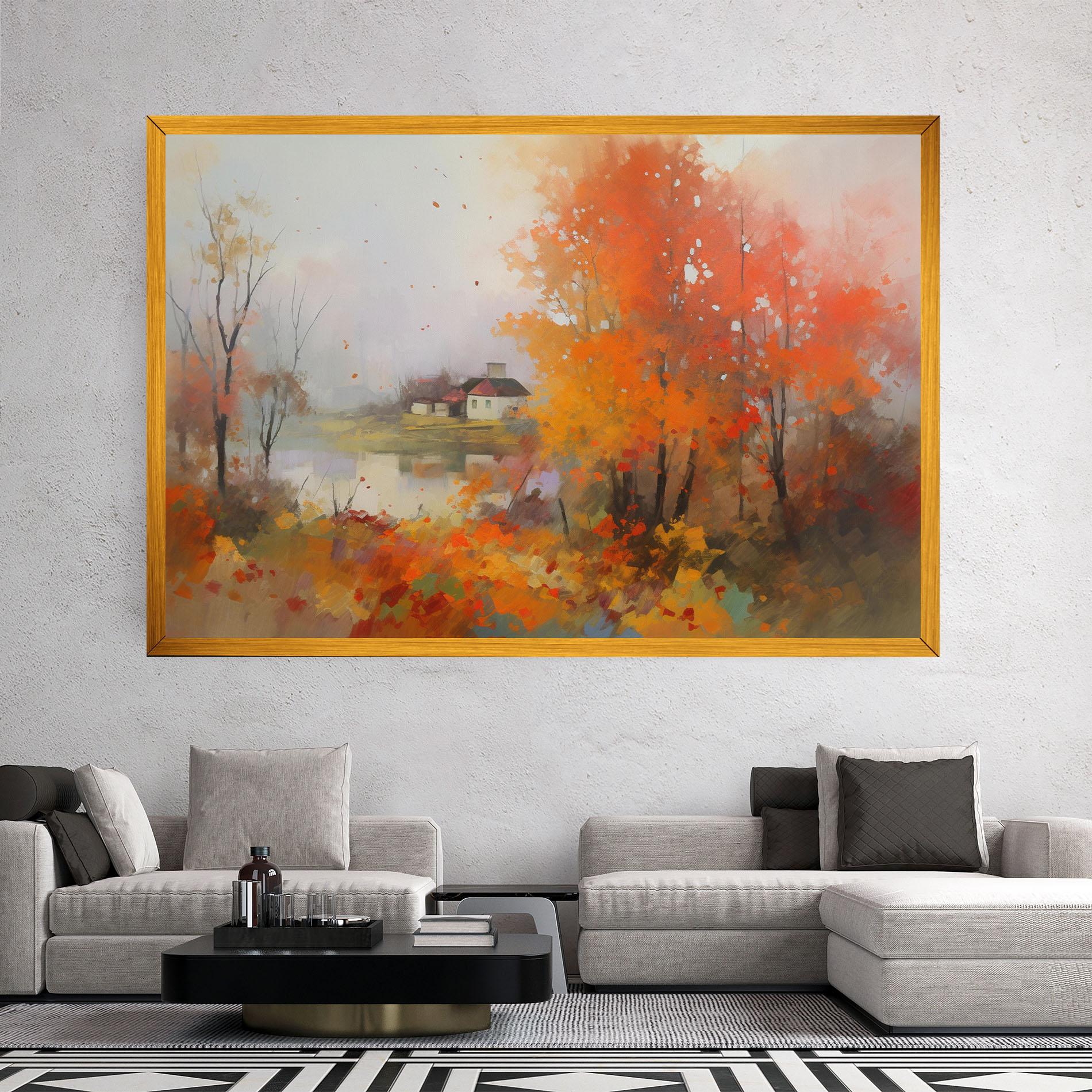 Картина на платно Autumnal Painting mockup 2