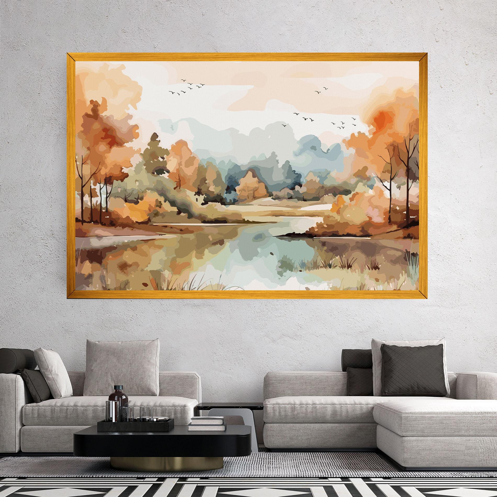 Картина на платно Watercolor Autumn mockup 2