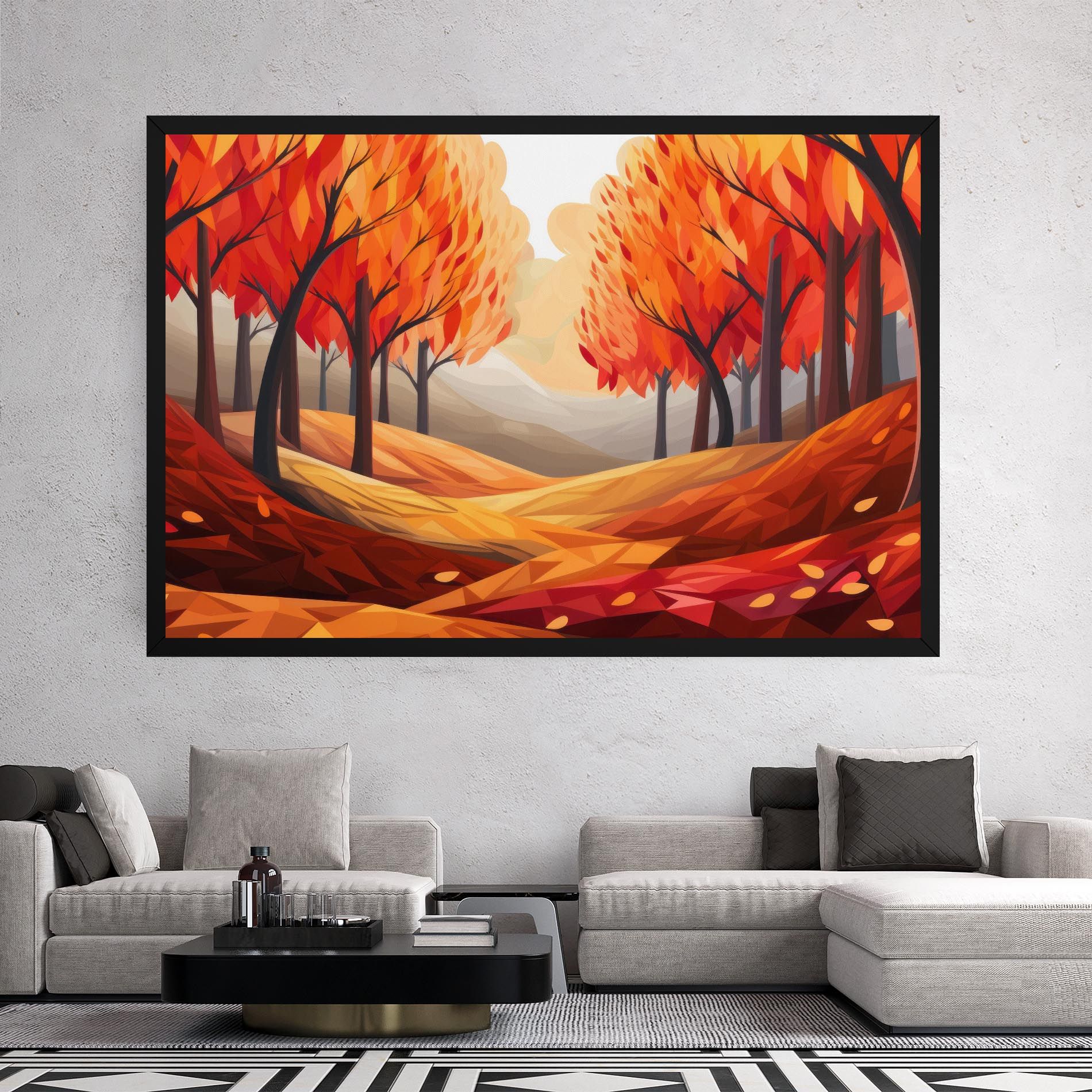 Red Trees Art mockup 2