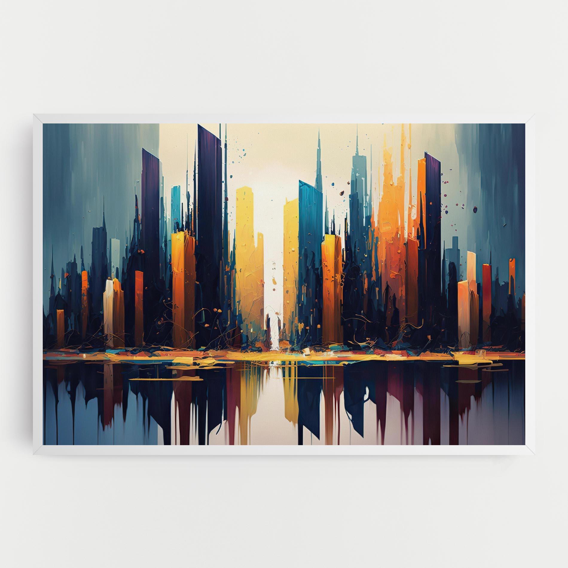 Картина на платно City Pain Art mockup 0