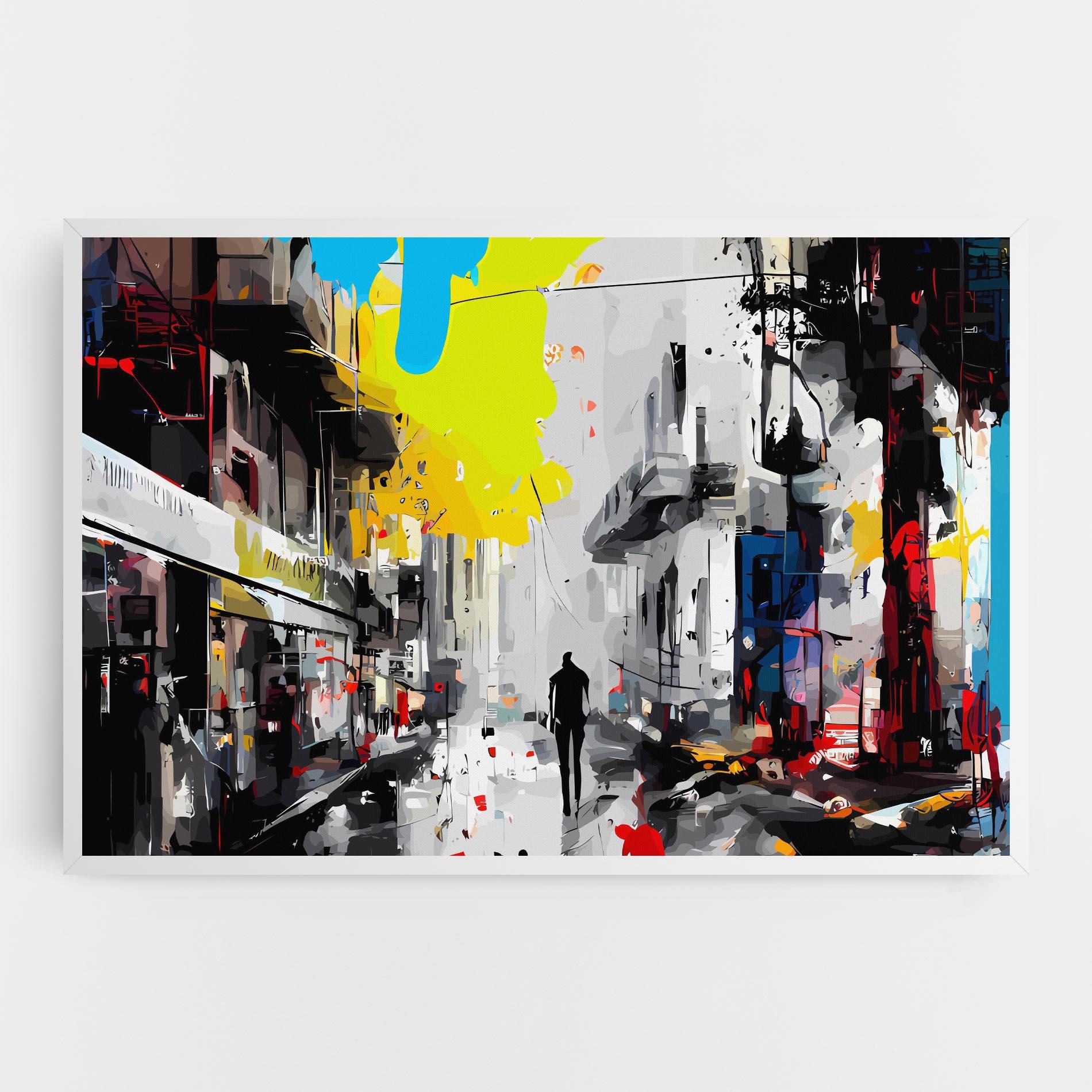 Картина на платно Grunge City Art mockup 0