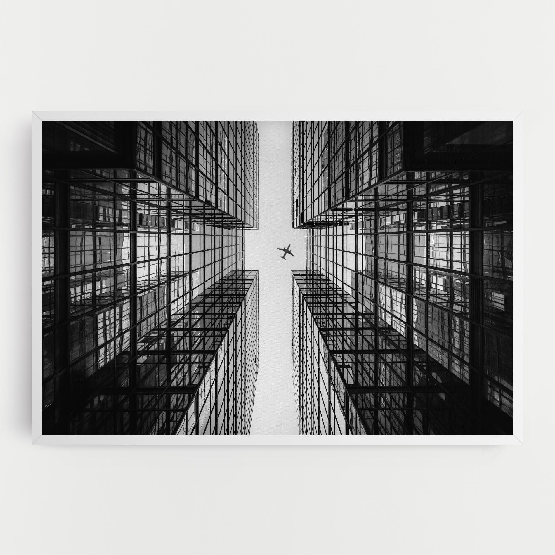 Картина на платно Plane Grey Building mockup 0