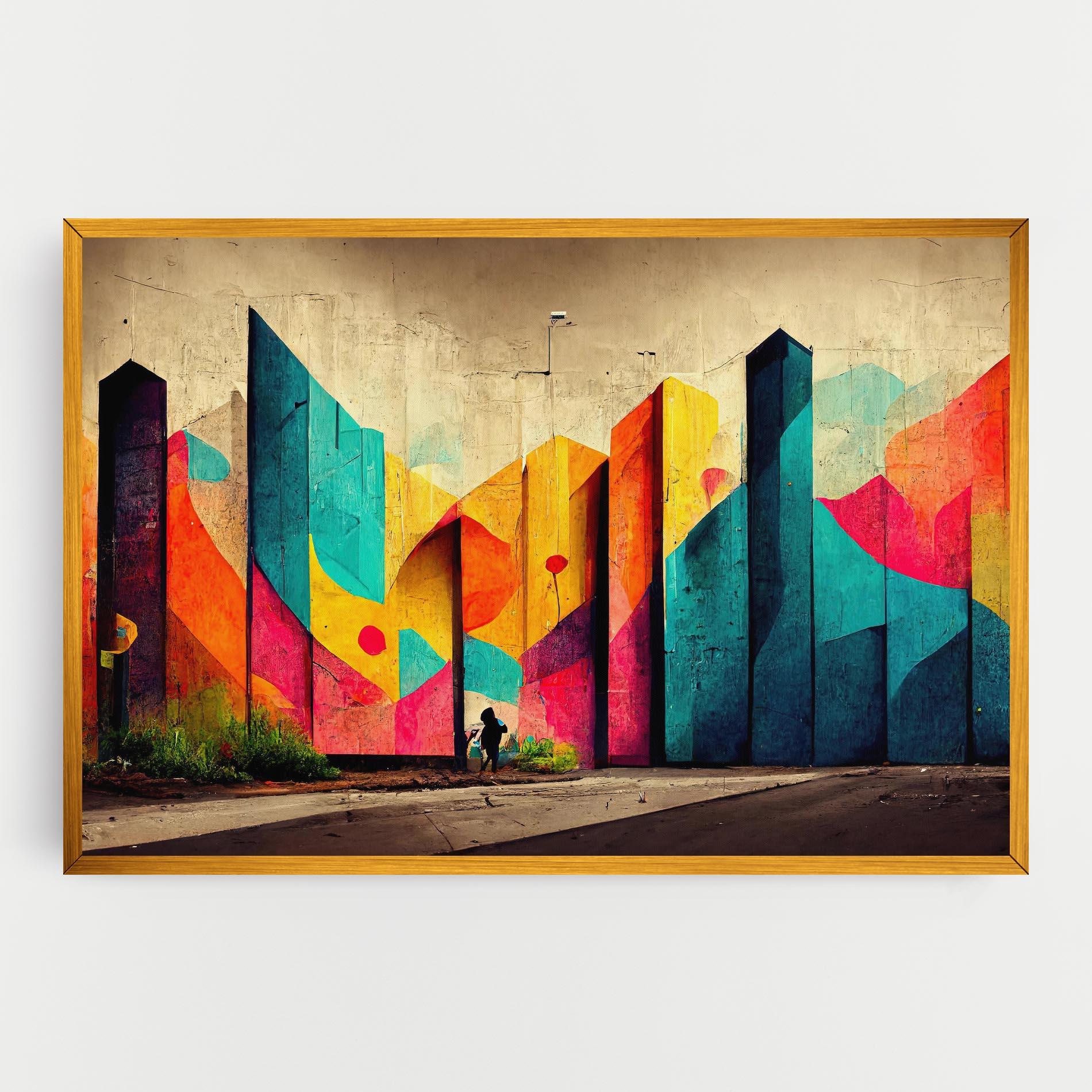 Картина на платно Abstract City Color mockup 0