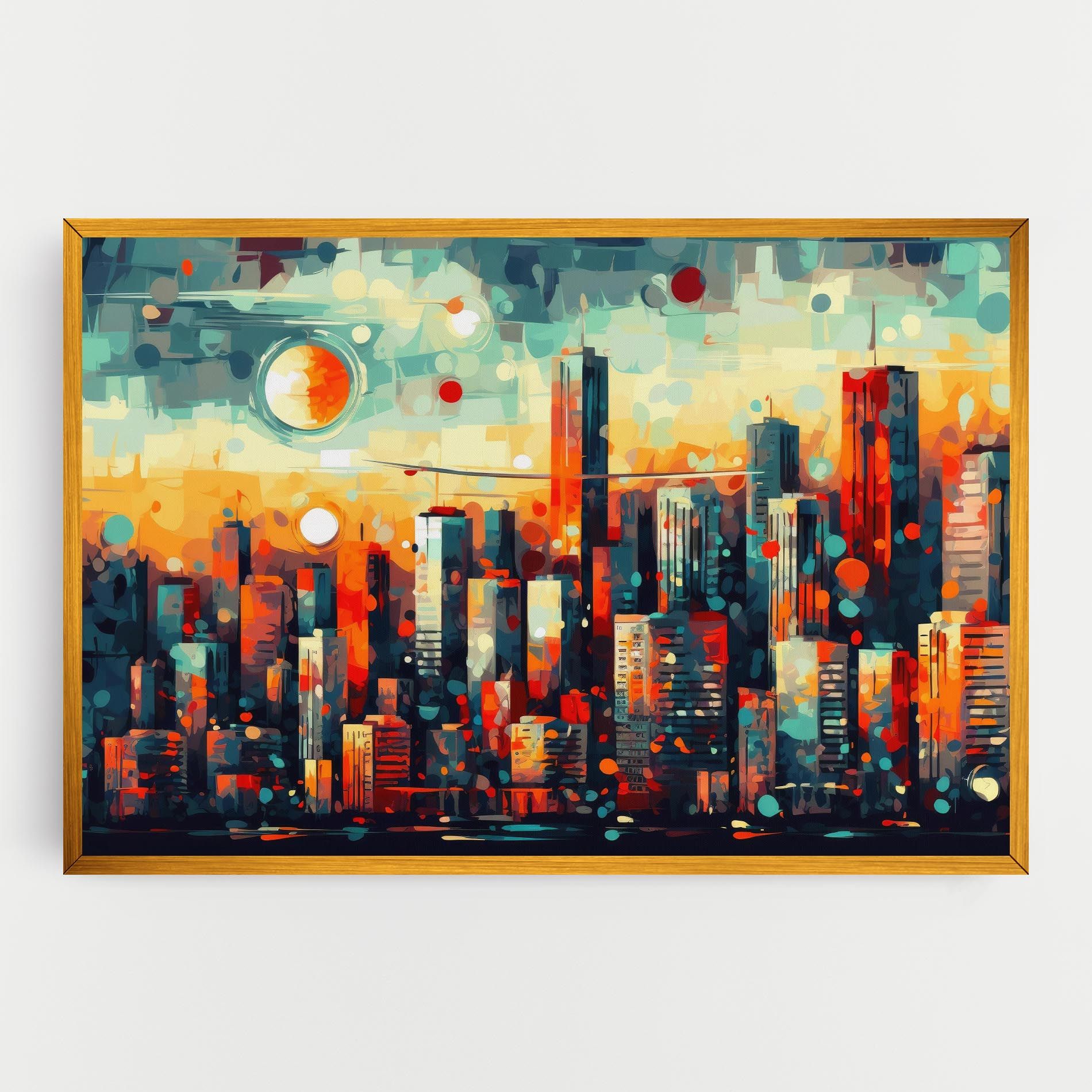 Colorful City Painting mockup 0