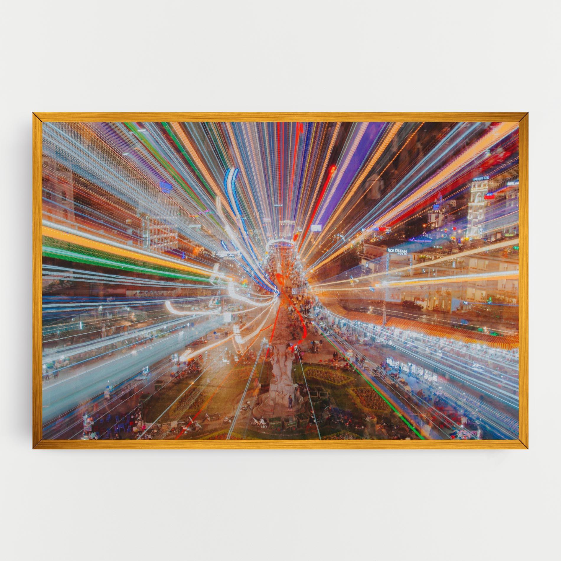 Картина на платно Colorful Light City mockup 0