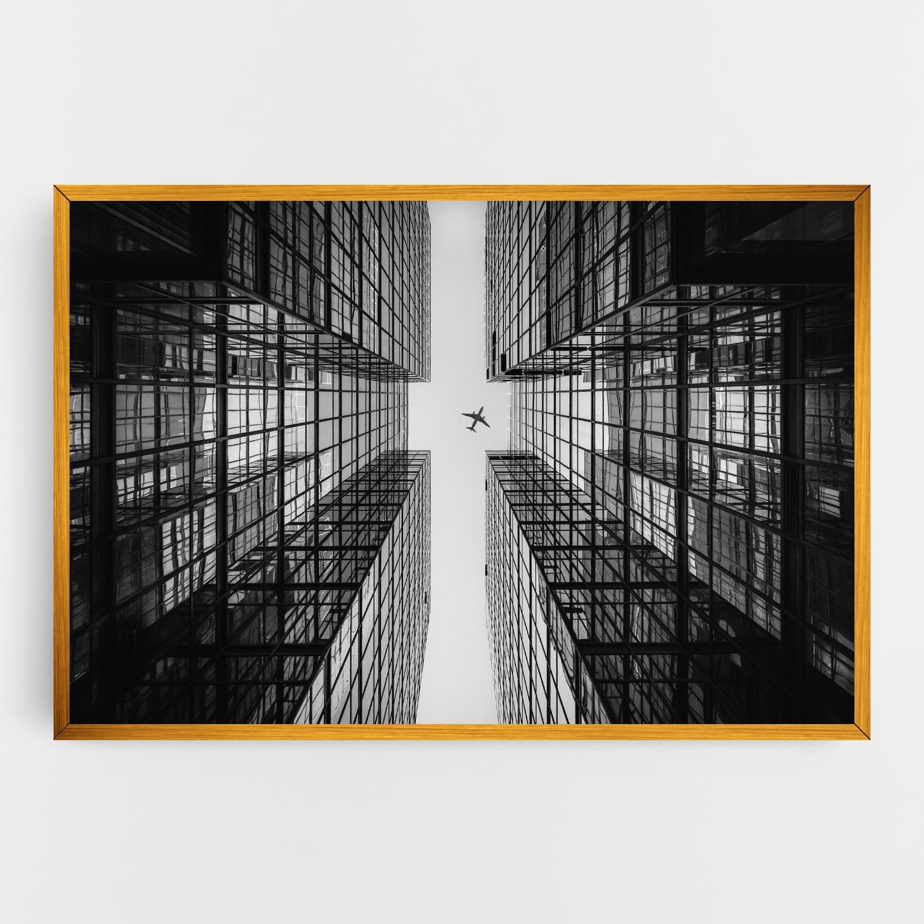 Картина на платно Plane Grey Building mockup 0