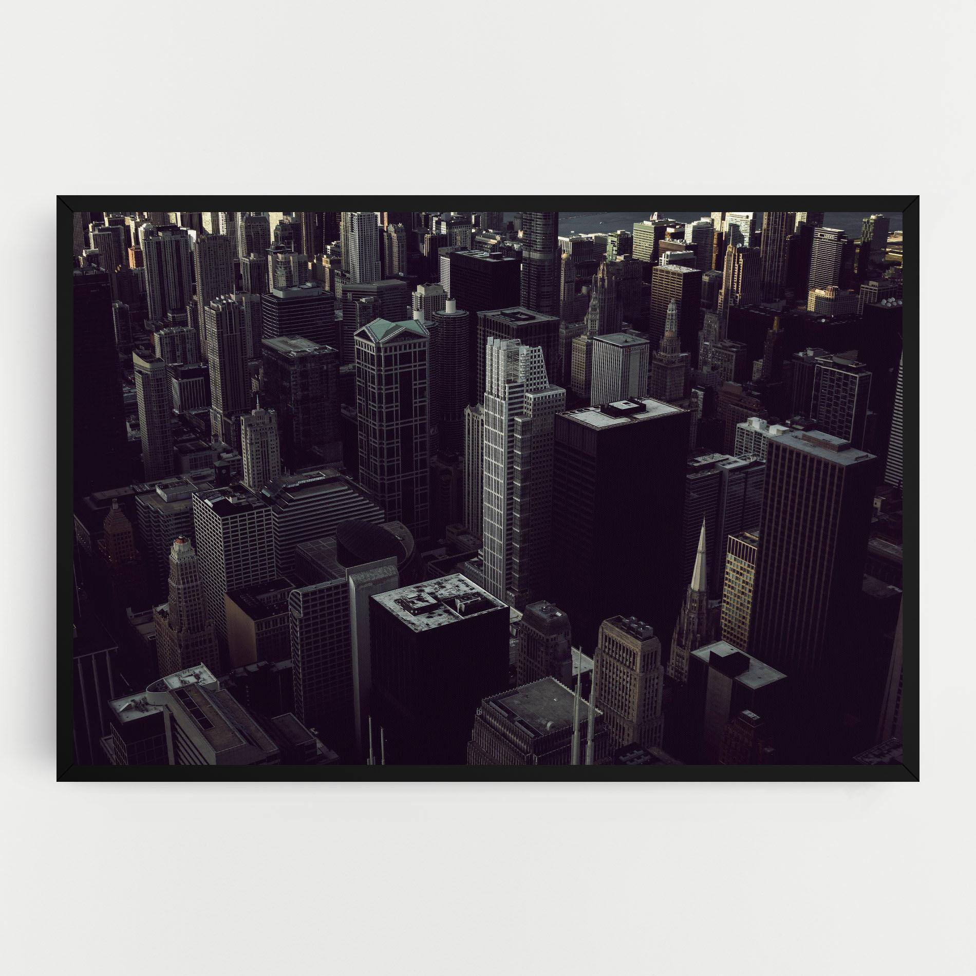 Картина на платно Black Cream Building mockup 0