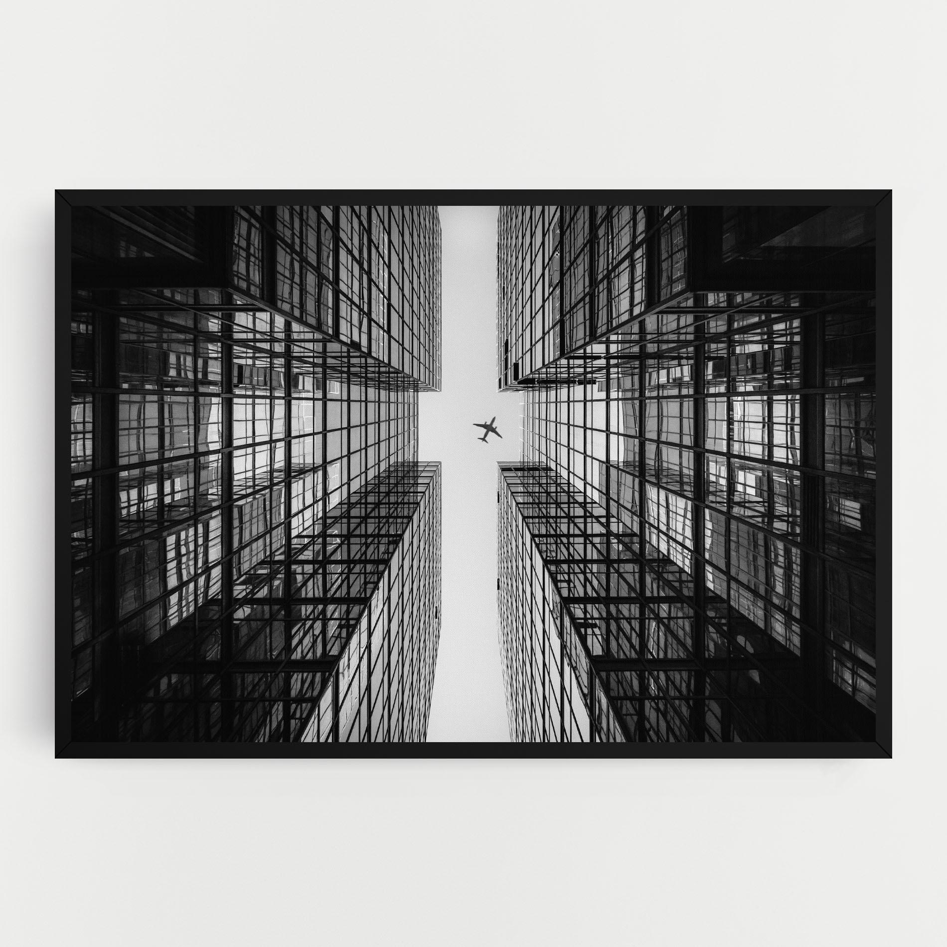 Картина на платно Plane Grey Building mockup 0