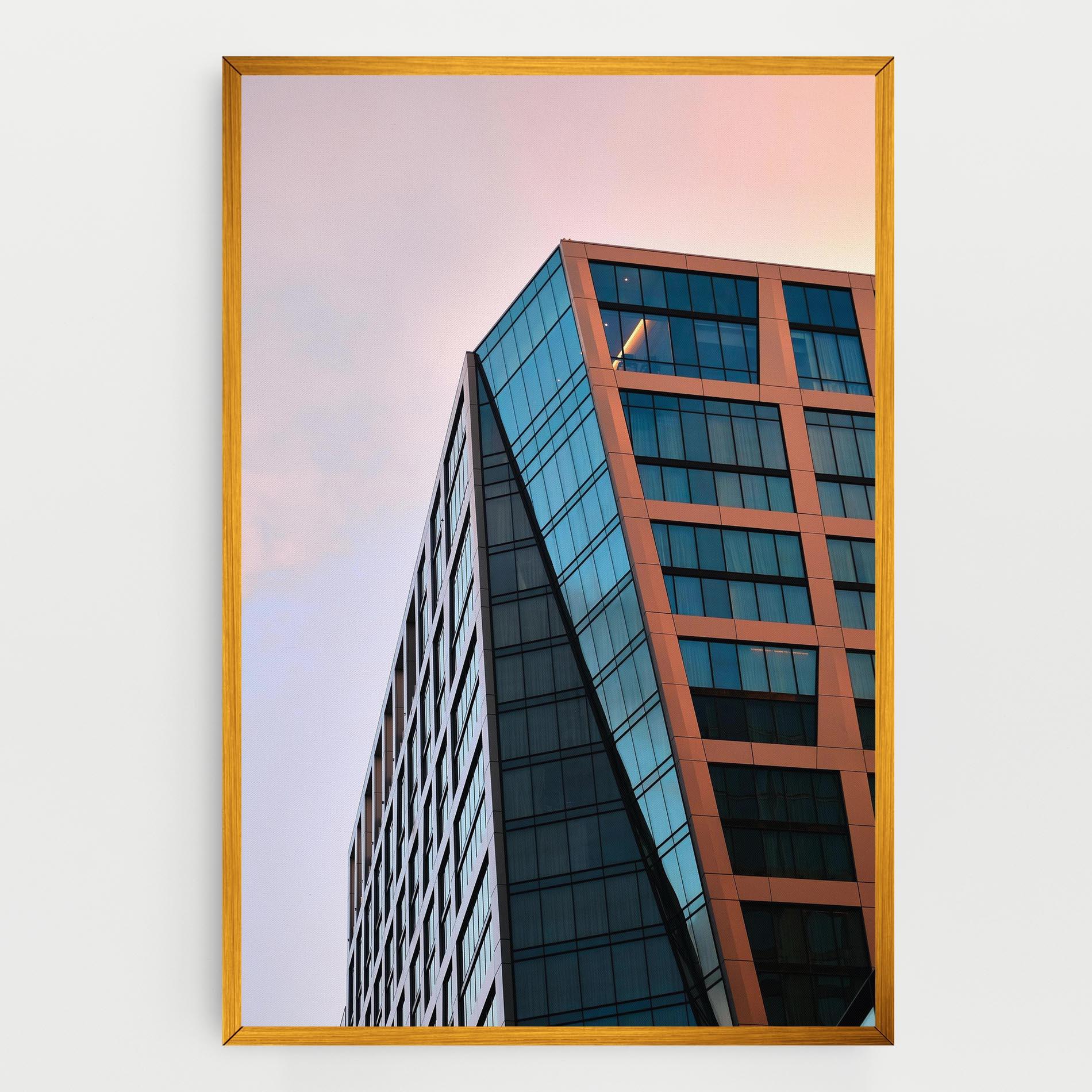 Картина на платно Blue Glass Building mockup 0