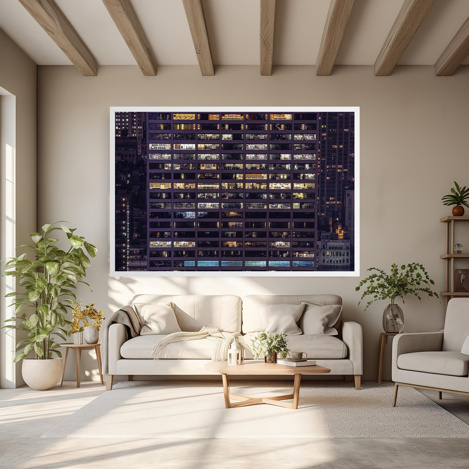 Картина на платно Building Lights mockup 6