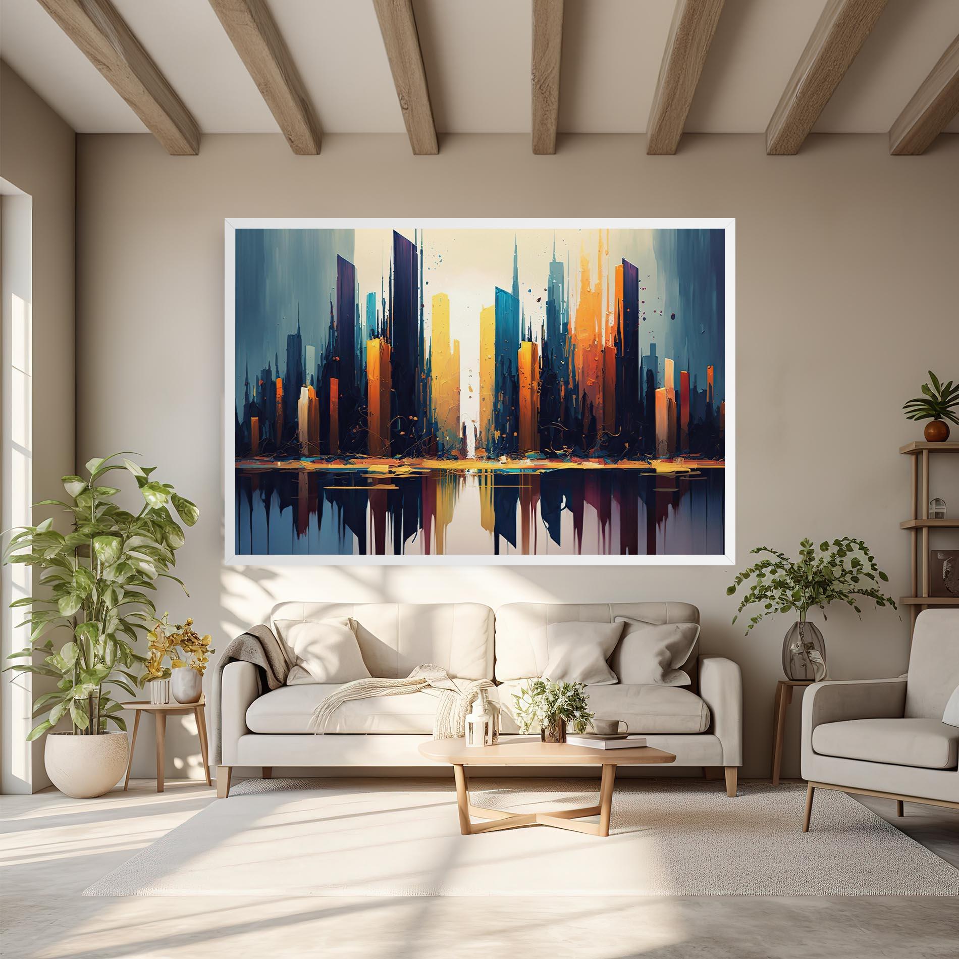 Картина на платно City Pain Art mockup 6