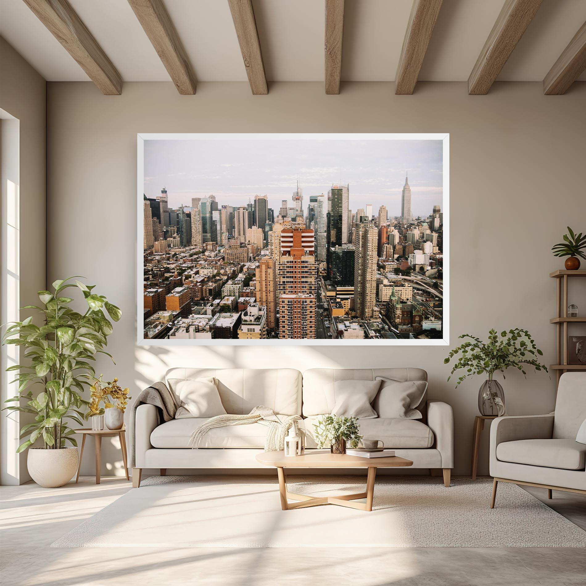 Картина на платно Cream Orange Building mockup 6