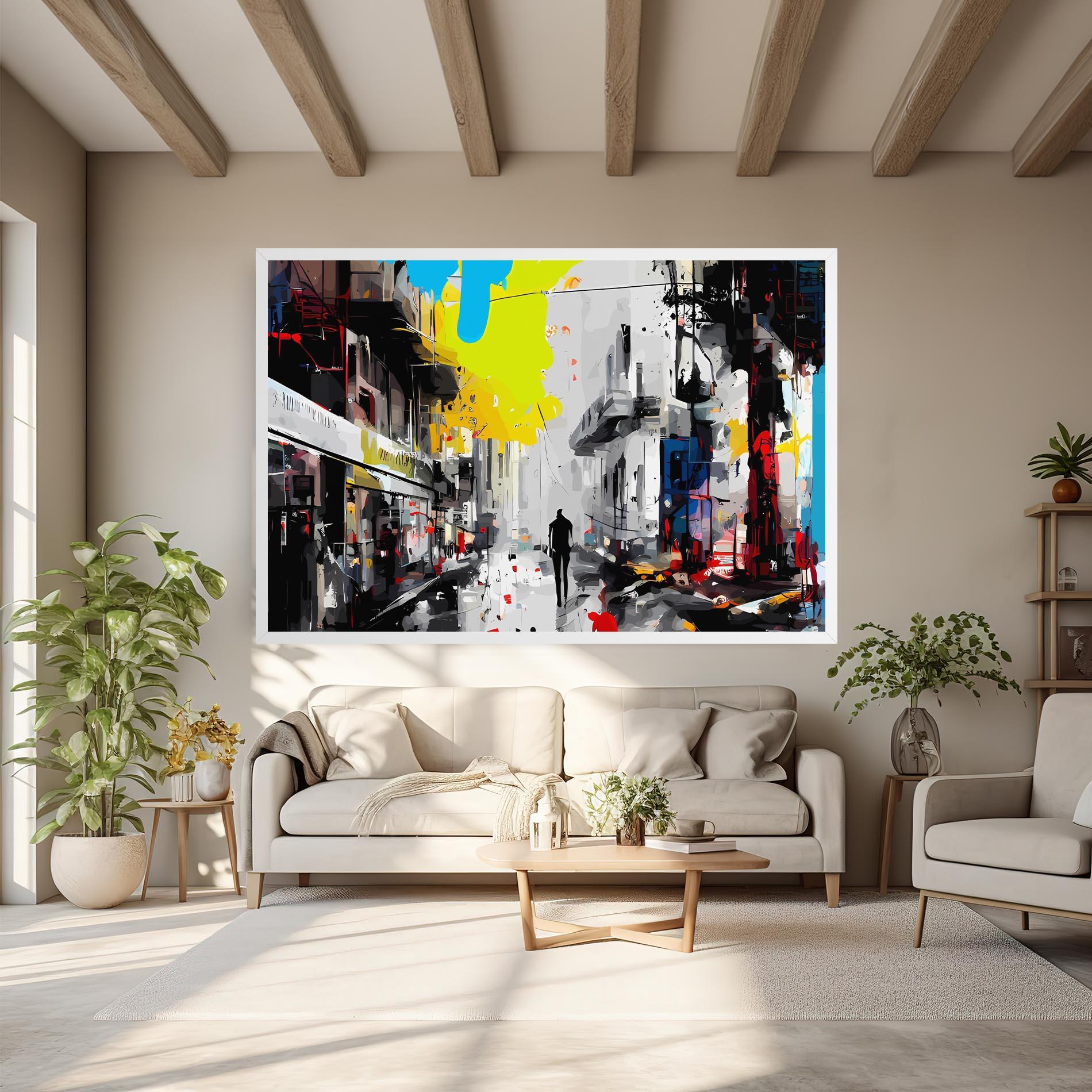 Картина на платно Grunge City Art mockup 6