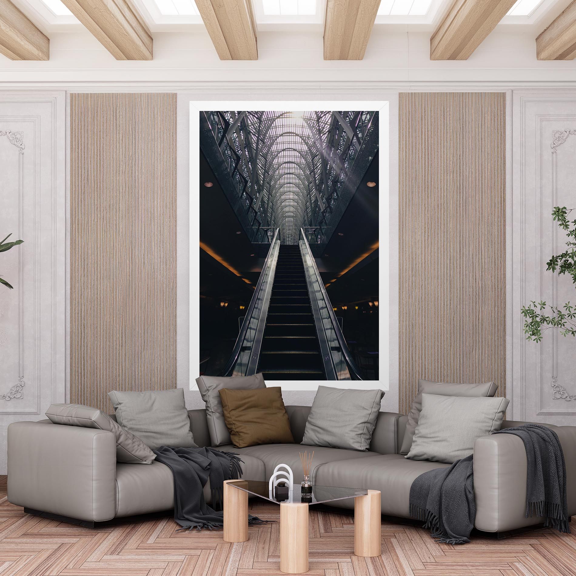 Grey Stairs Building mockup 6