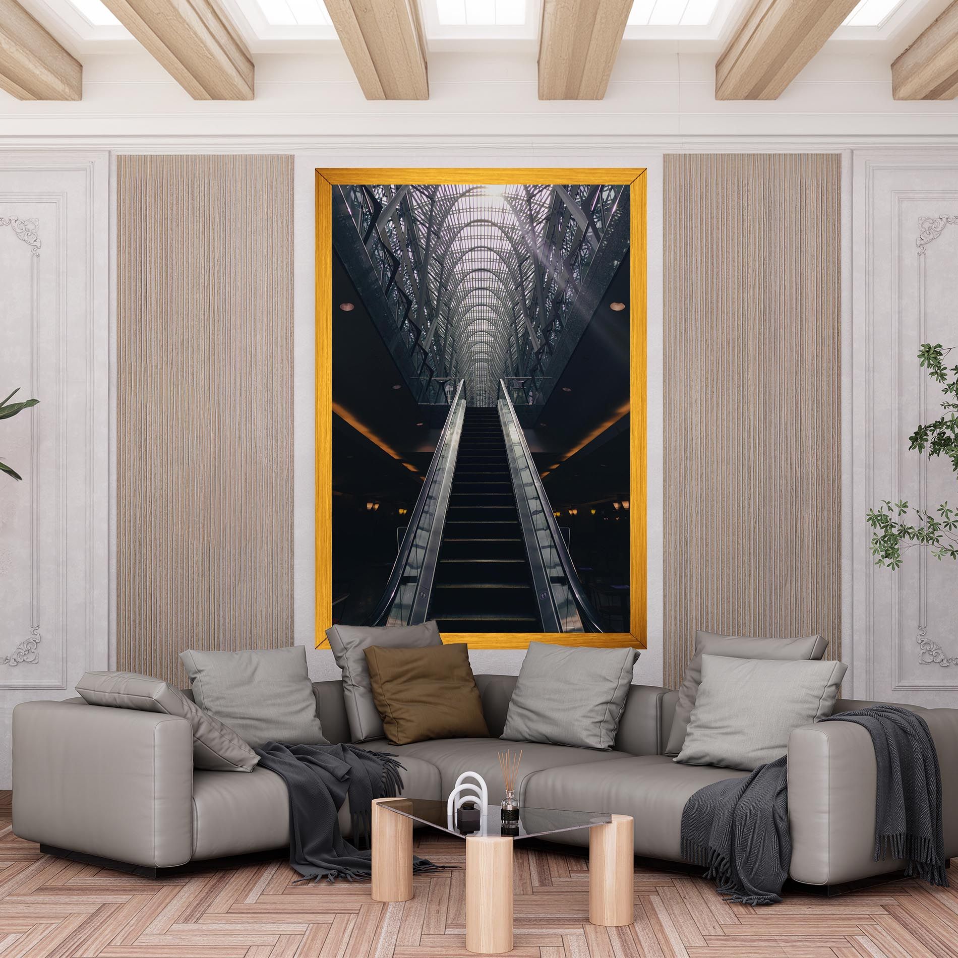 Grey Stairs Building mockup 6