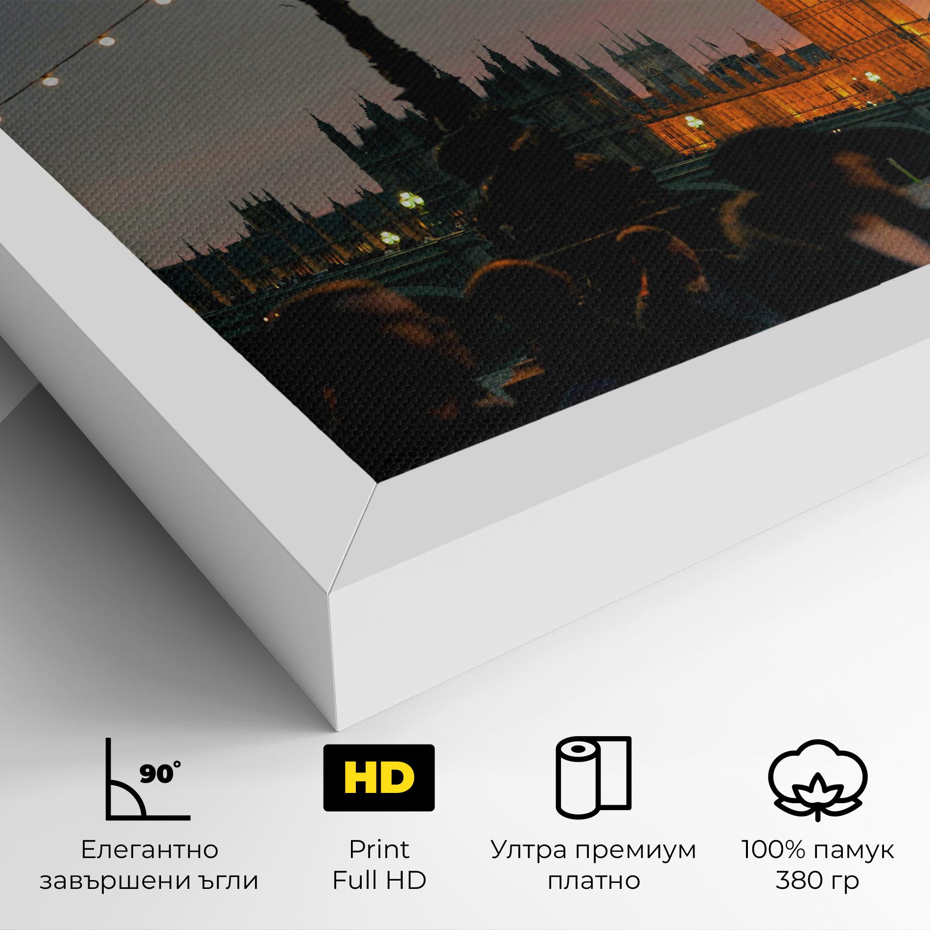 Картина на платно Clock Lights mockup 4
