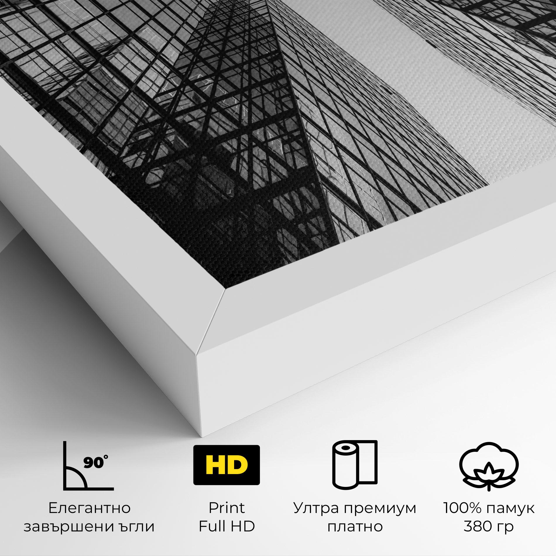 Картина на платно Plane Grey Building mockup 4