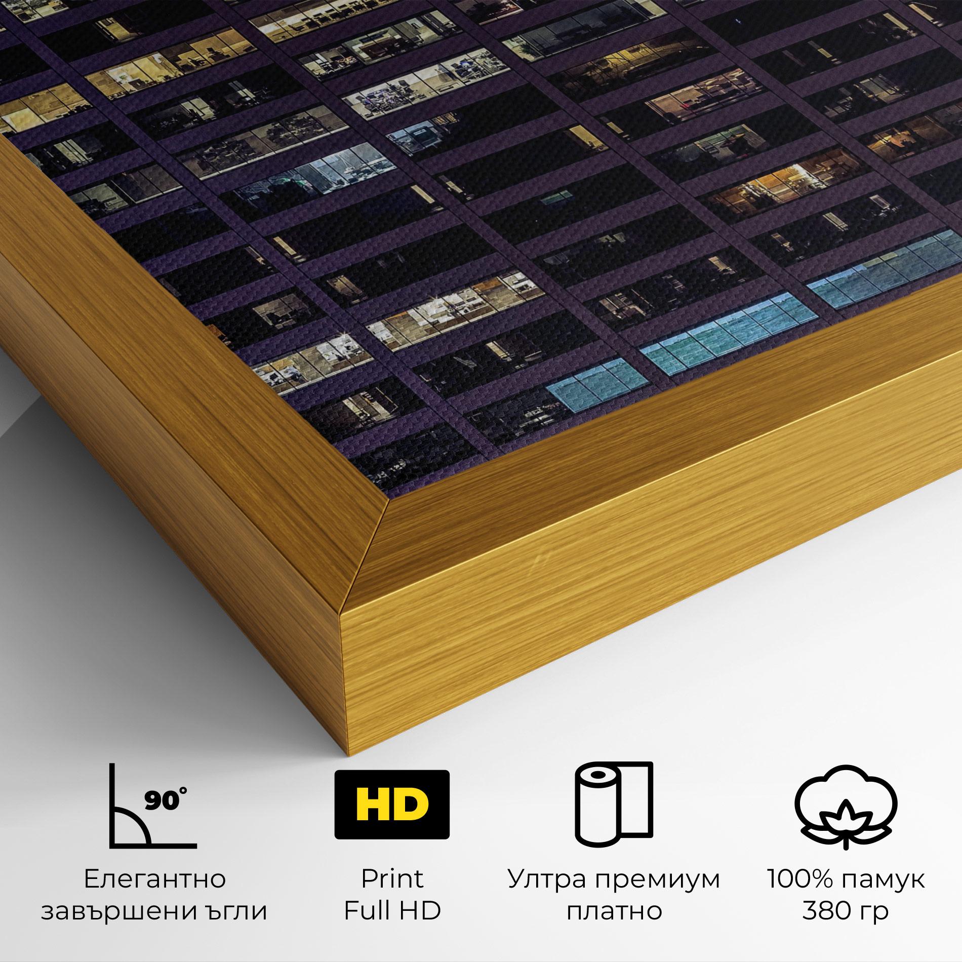 Картина на платно Building Lights mockup 4