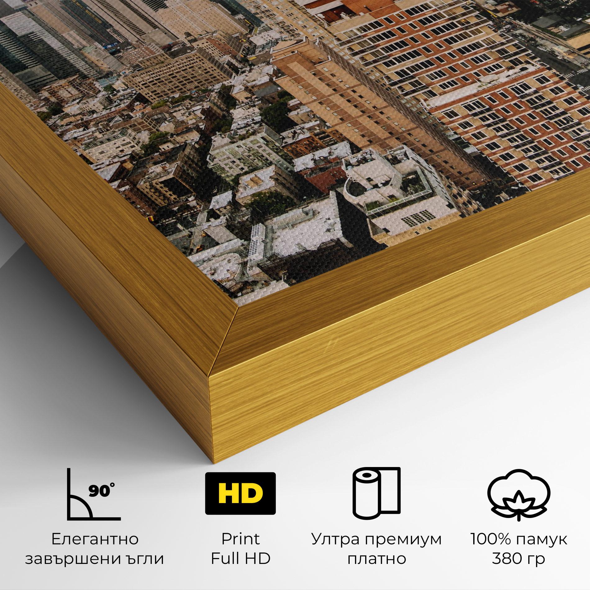 Картина на платно Cream Orange Building mockup 4