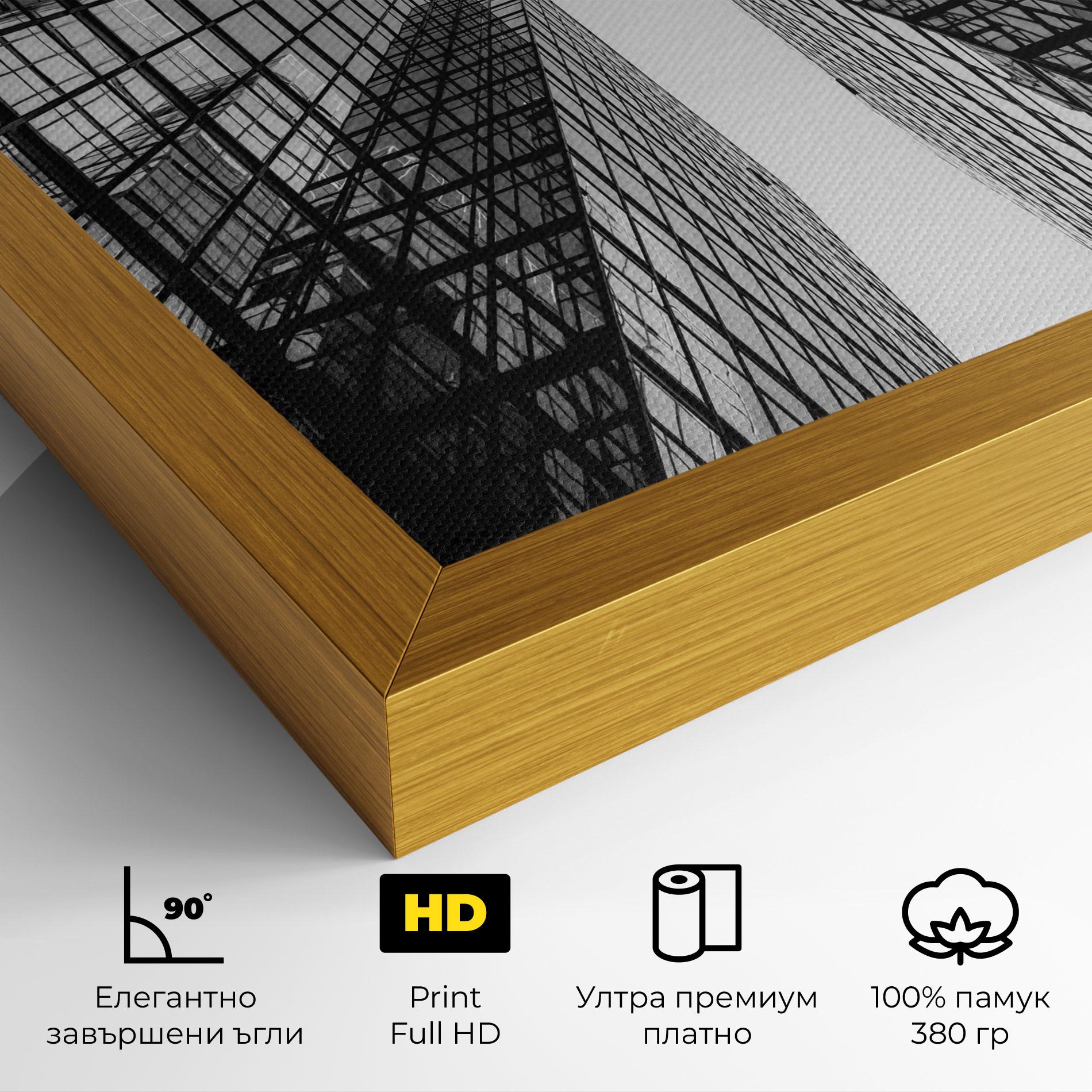Картина на платно Plane Grey Building mockup 4