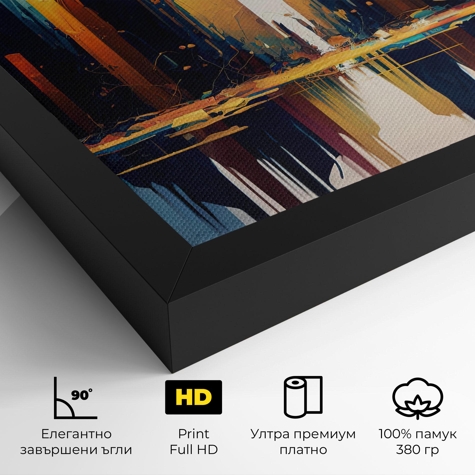 Картина на платно City Pain Art mockup 4