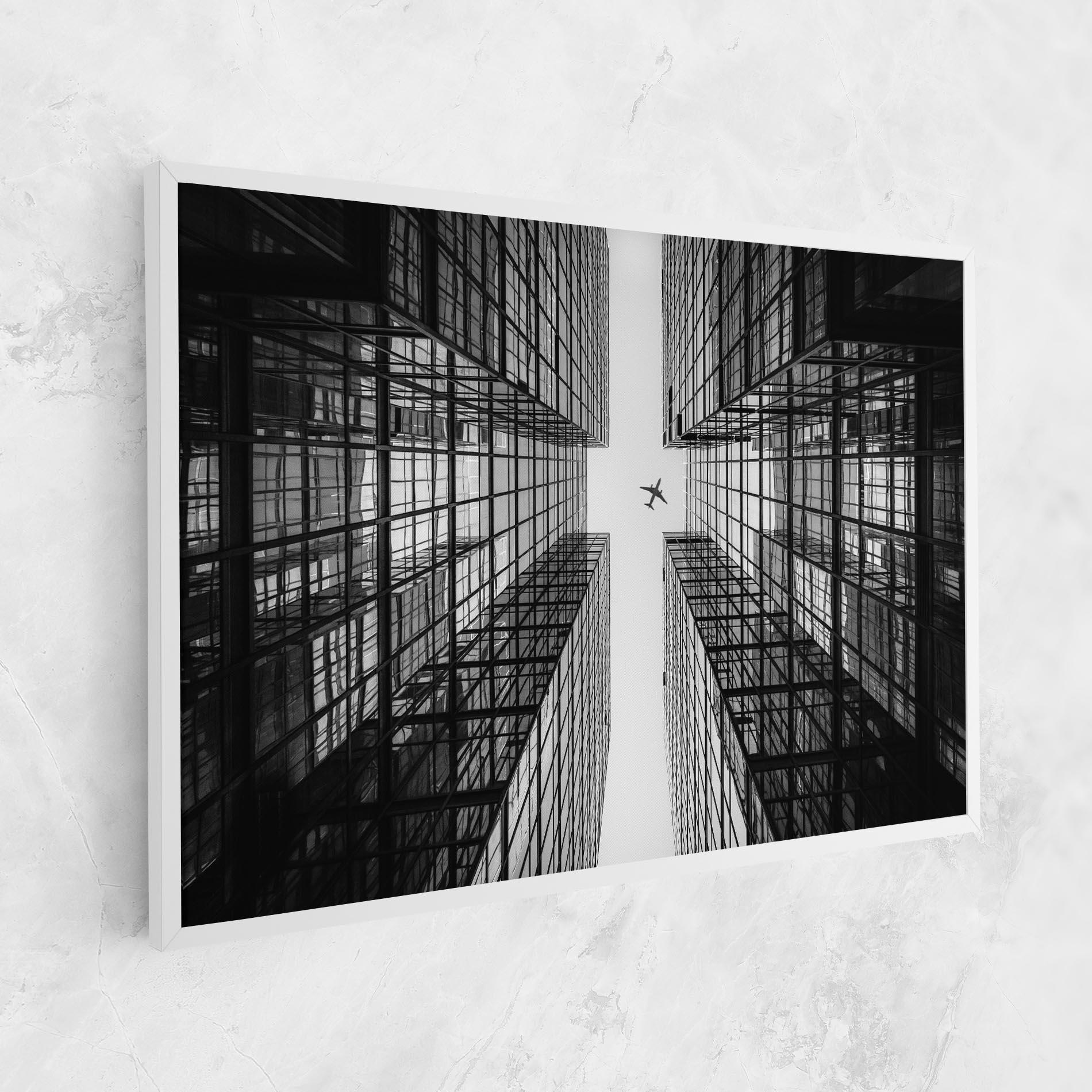 Картина на платно Plane Grey Building mockup 1