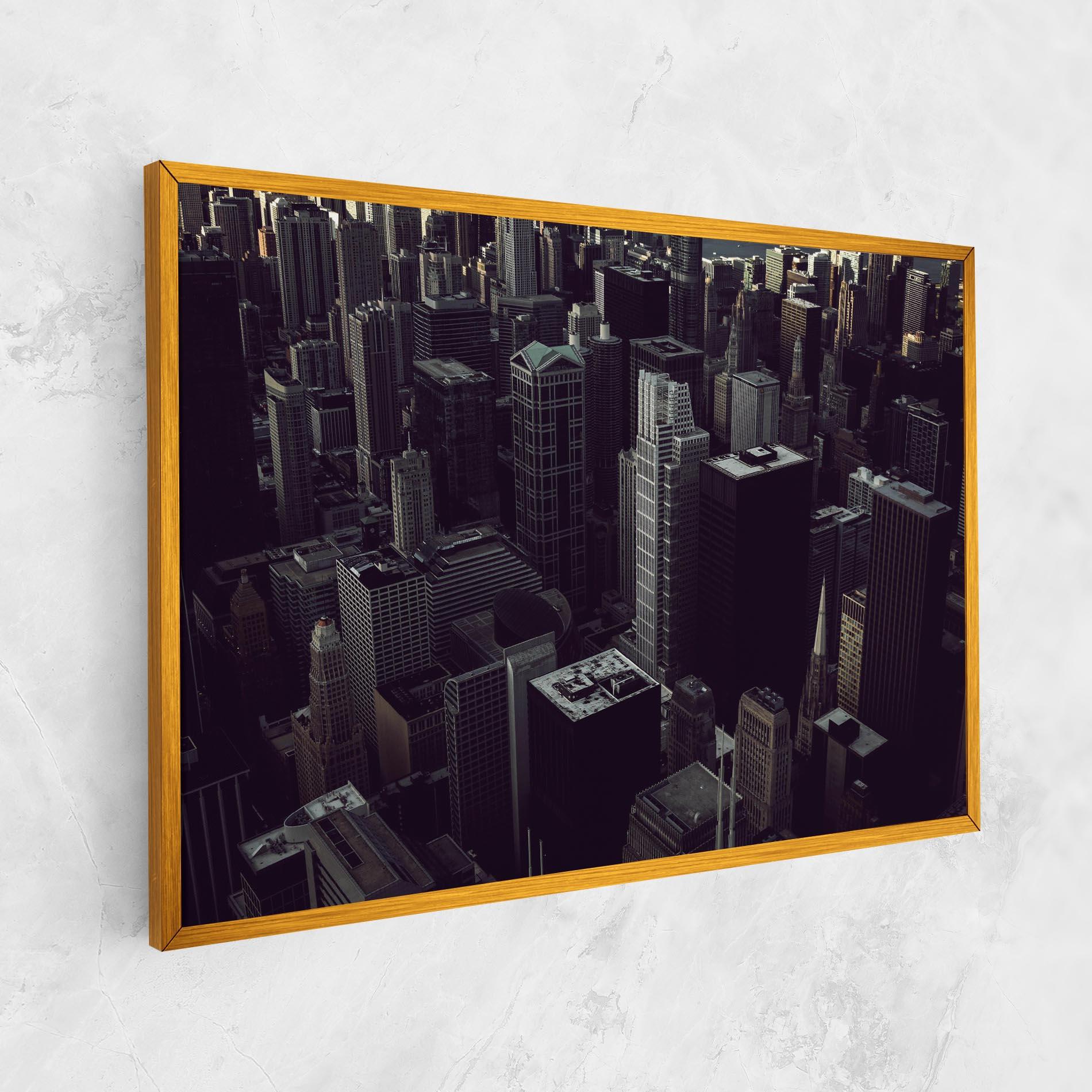 Картина на платно Black Cream Building mockup 1