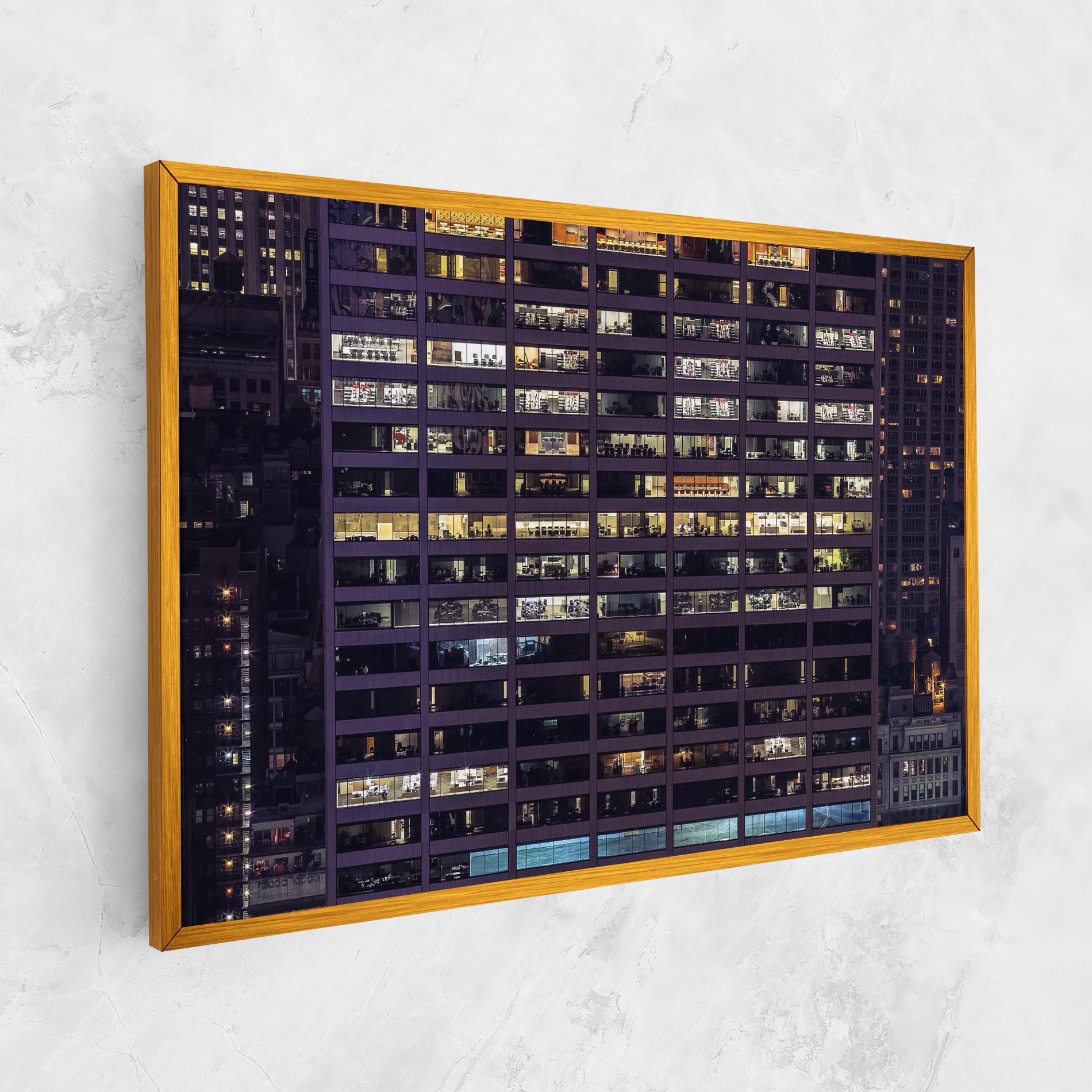 Картина на платно Building Lights mockup 1