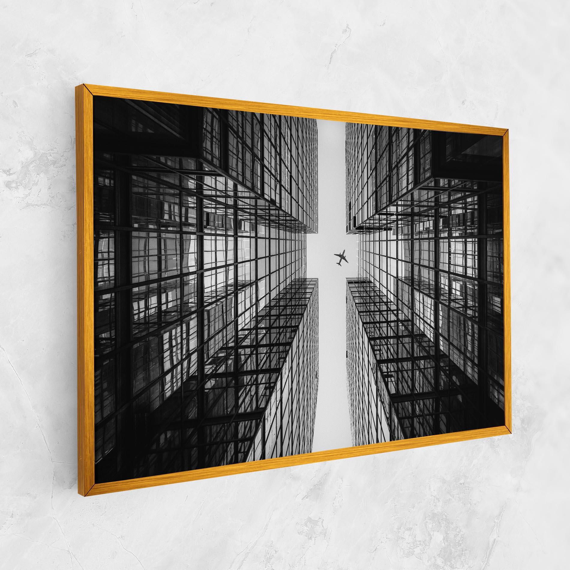 Картина на платно Plane Grey Building mockup 1