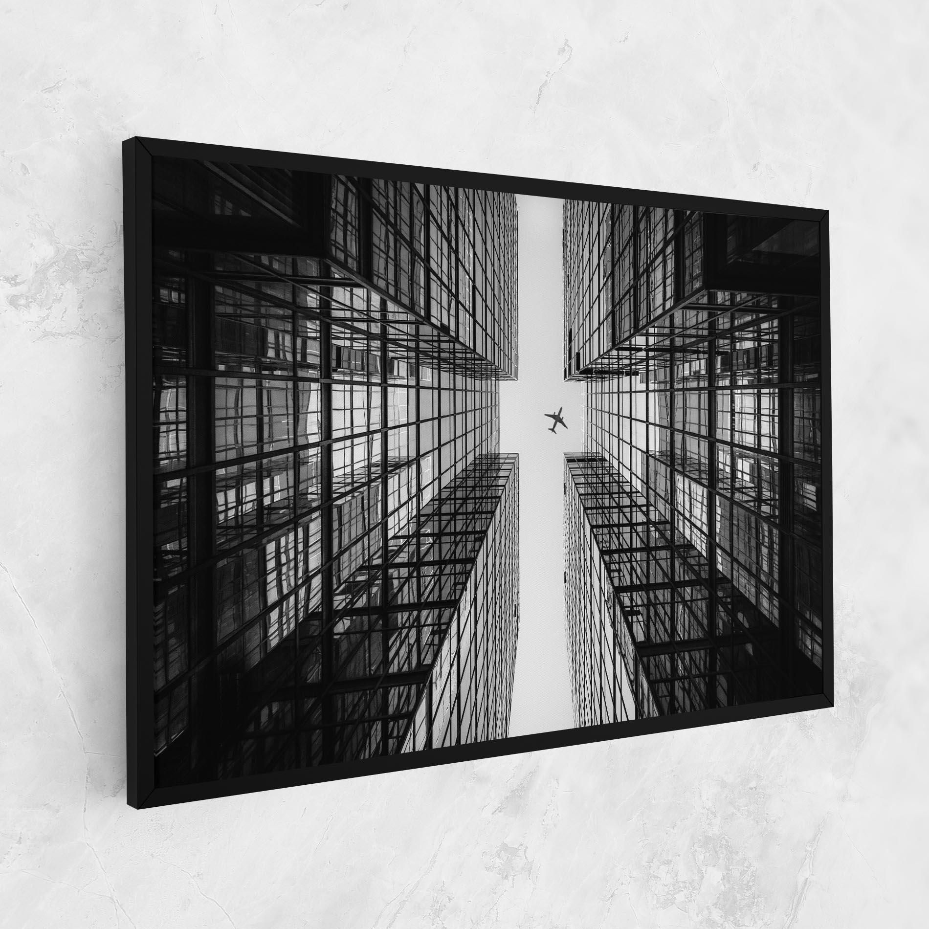 Картина на платно Plane Grey Building mockup 1