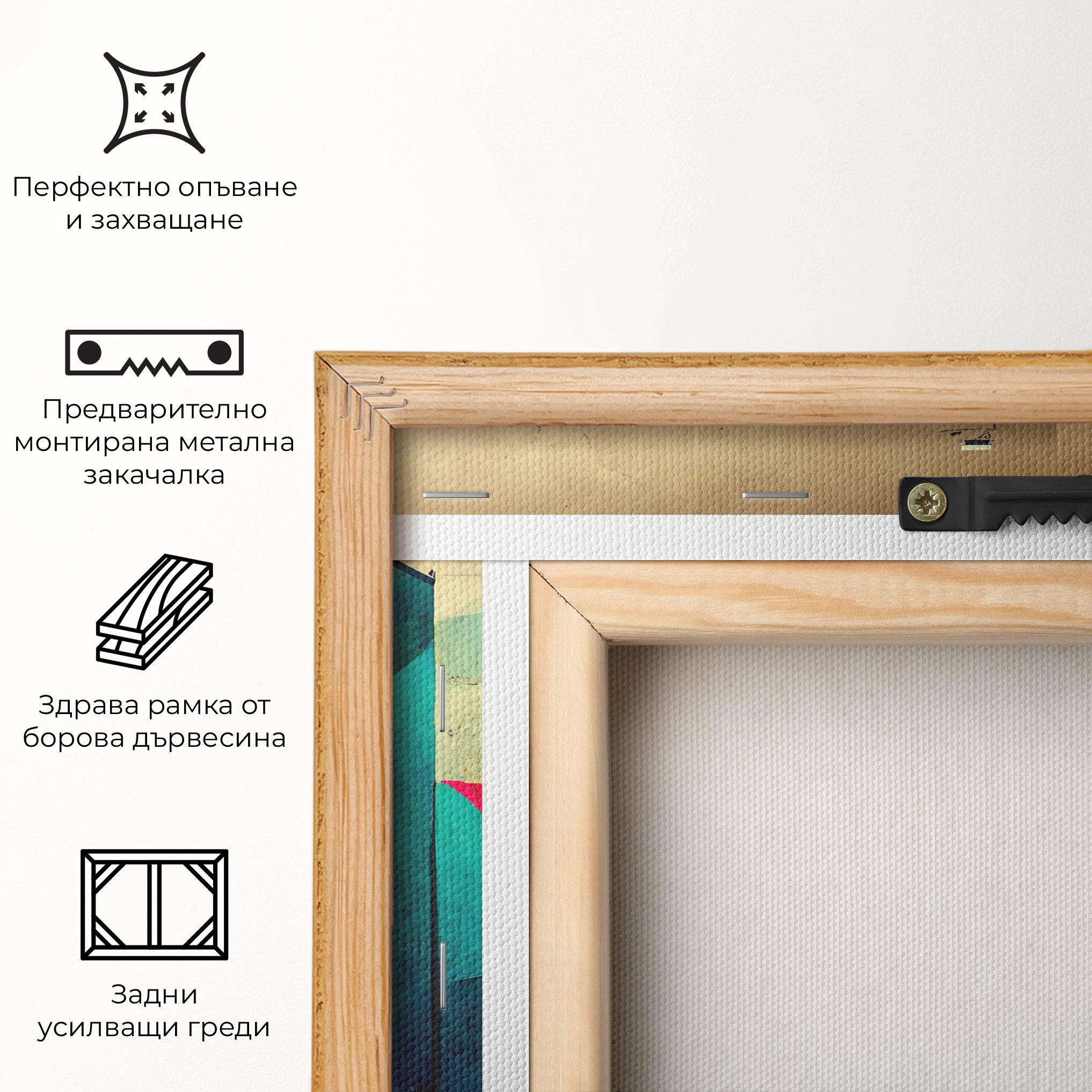 Картина на платно Abstract City Color mockup 5