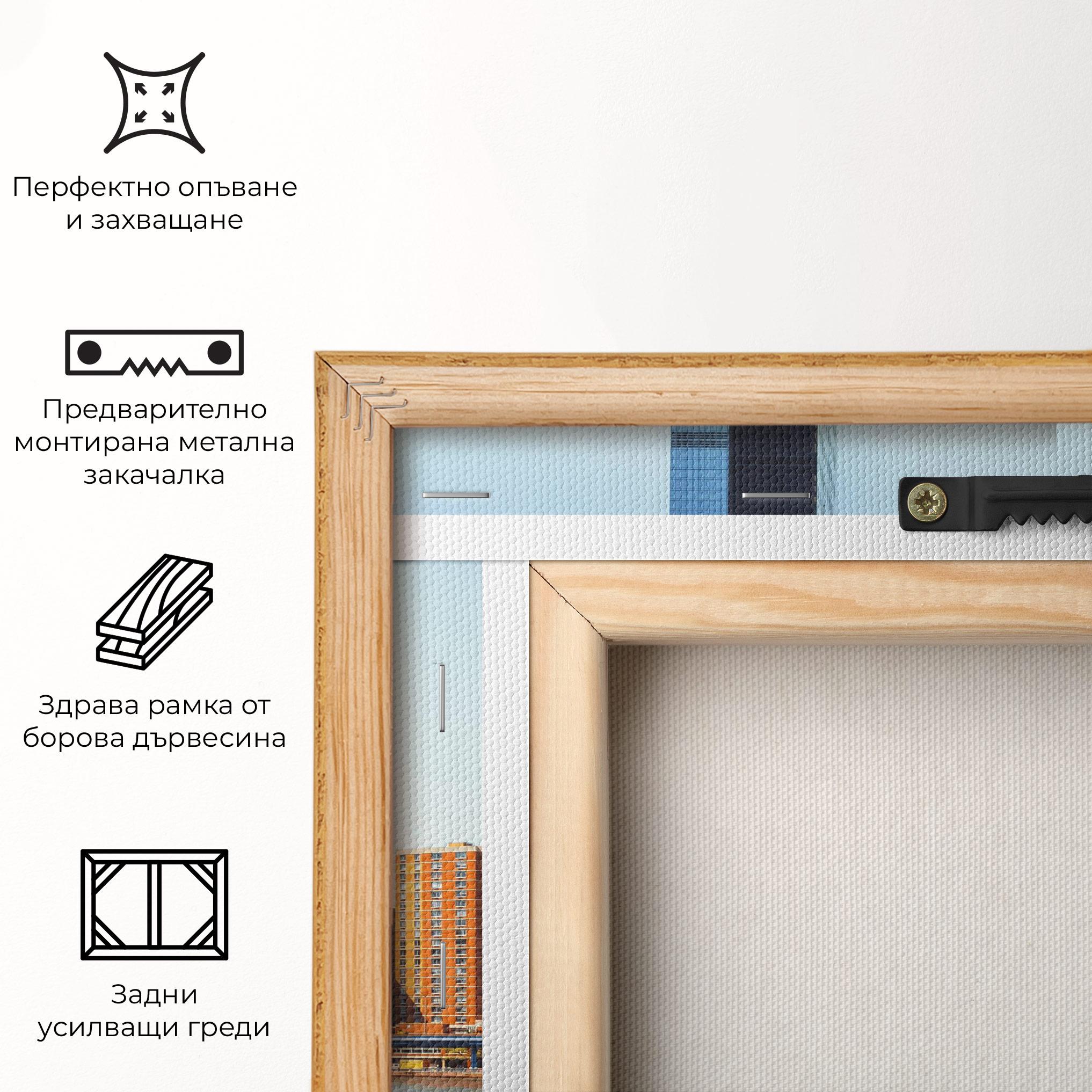 Картина на платно Big City Bridge mockup 5