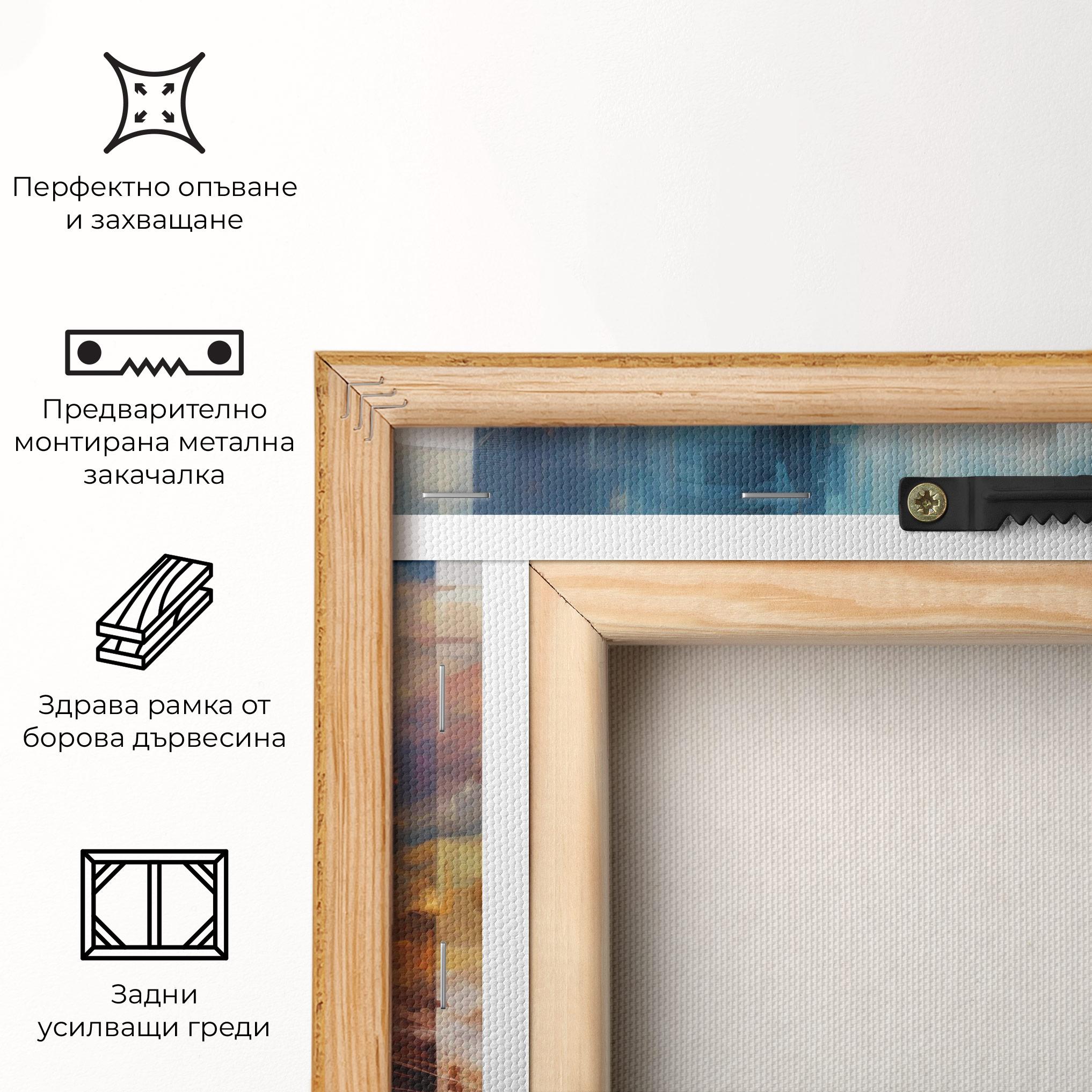 Картина на платно Orange Lights City mockup 5