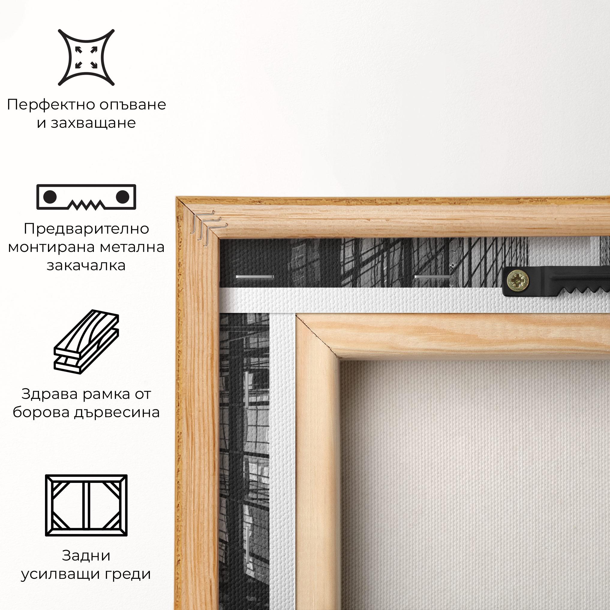 Картина на платно Plane Grey Building mockup 5